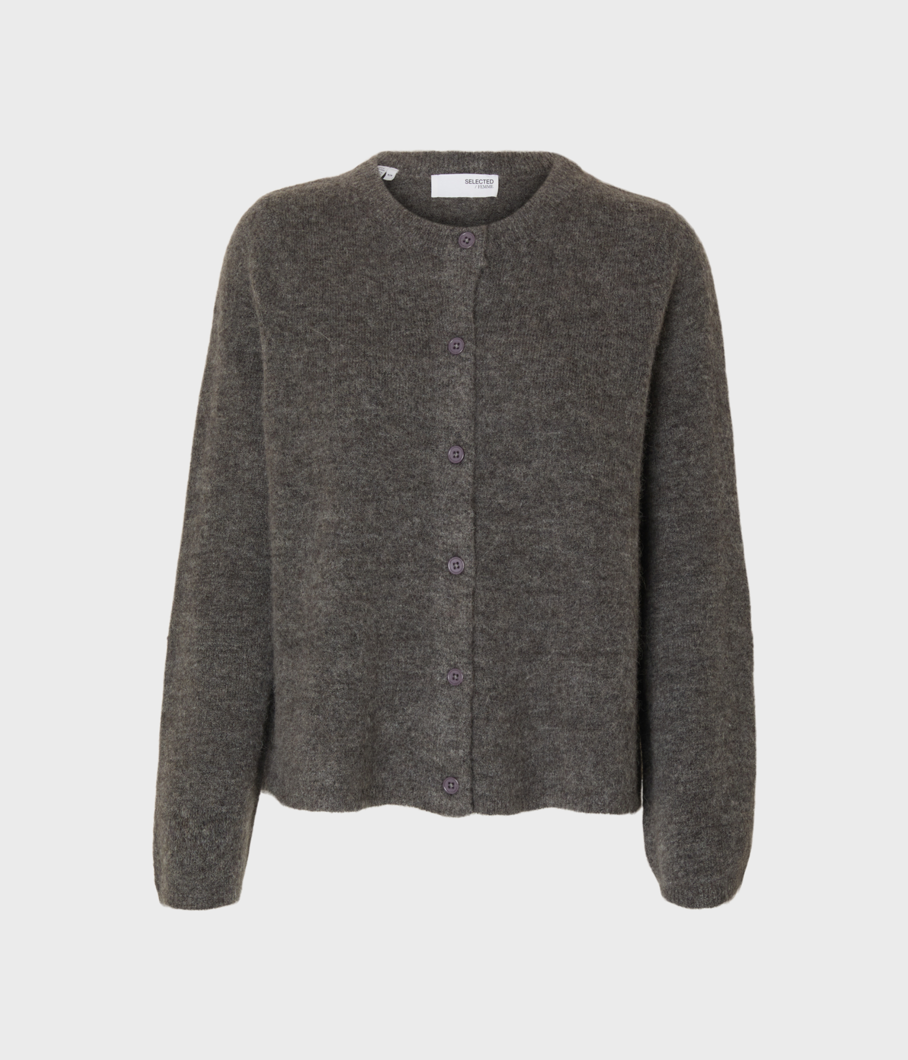 SLFLULU NEW LS KNIT CARDIGAN NOOS (Medium Grey Melange)