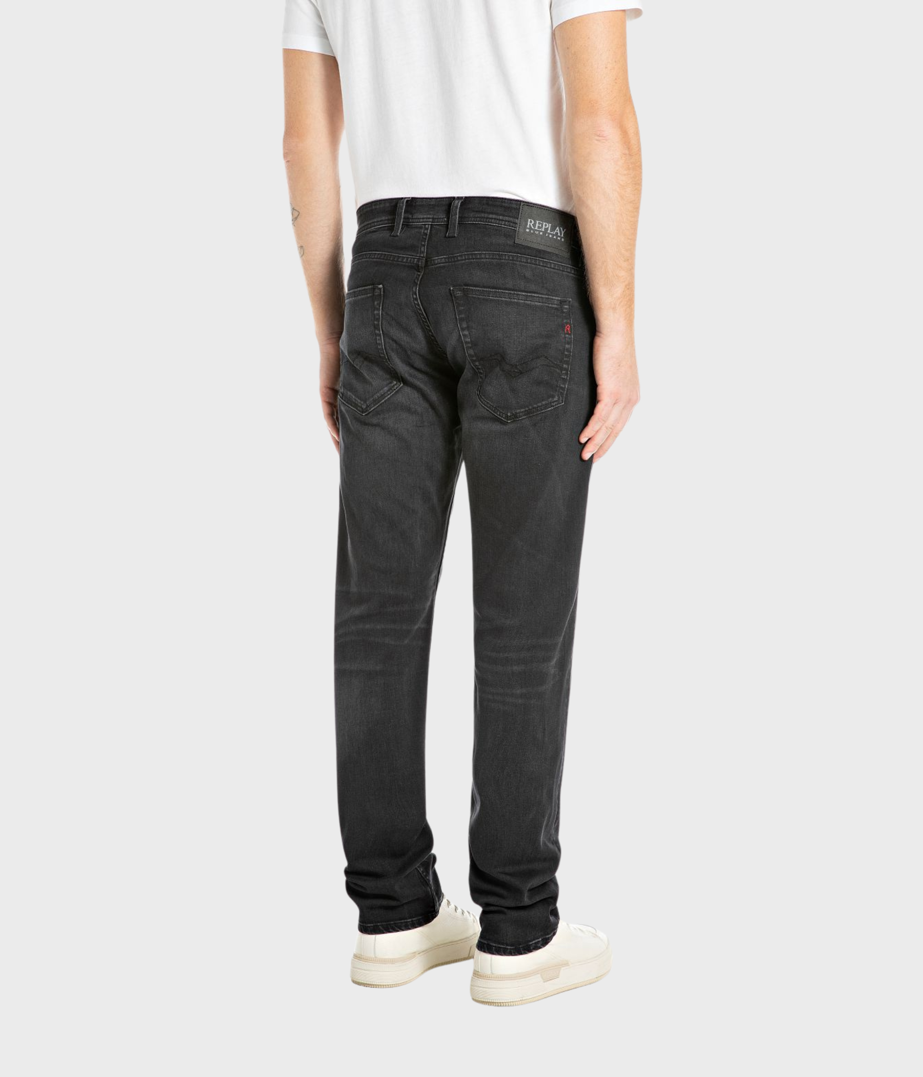 Trousers GROVER 573 ECO PLUS (099 BLACK DELAVÉ dark tone black stone wash)