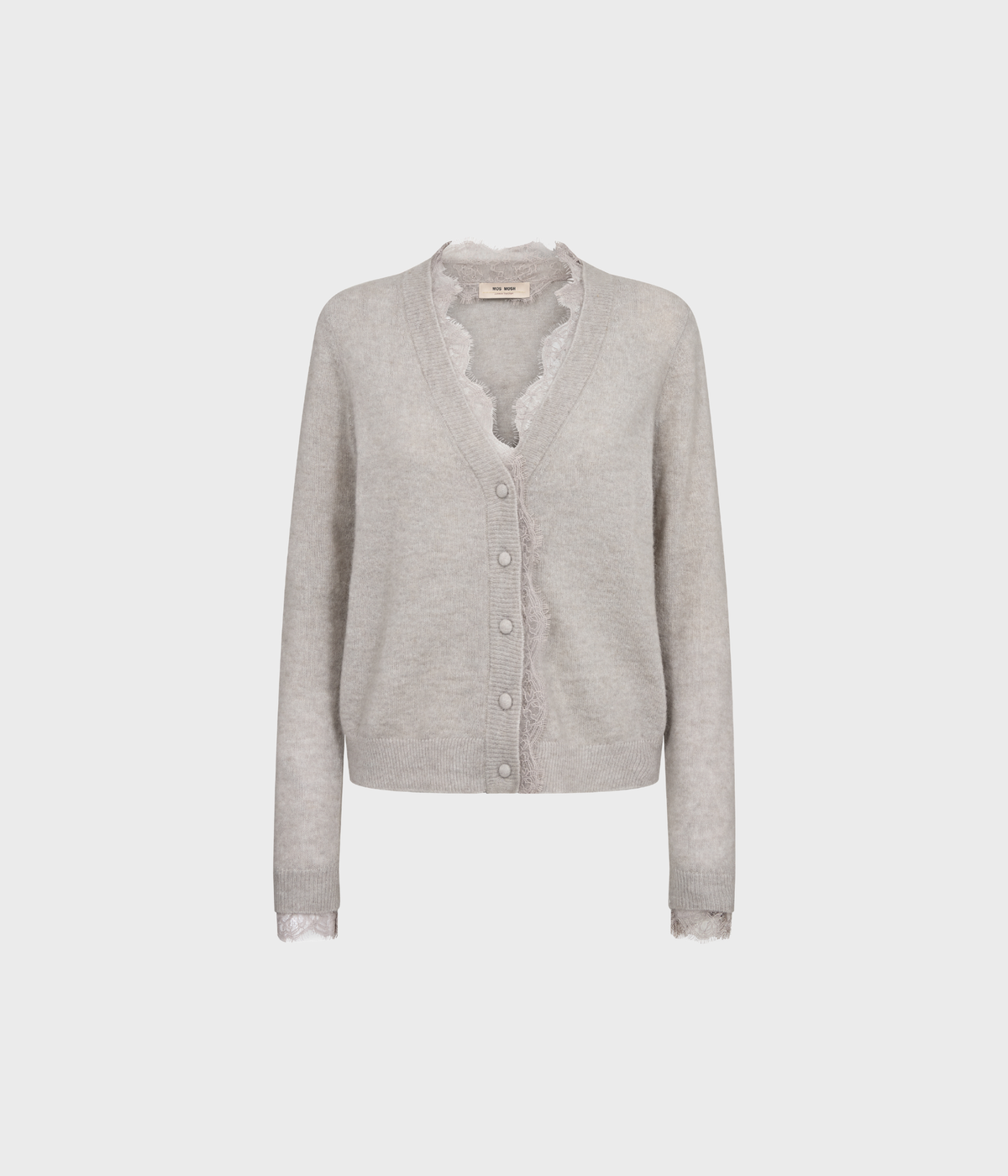 Mmhelmi Lace Knit Cardigan (821 Mourning Dove)
