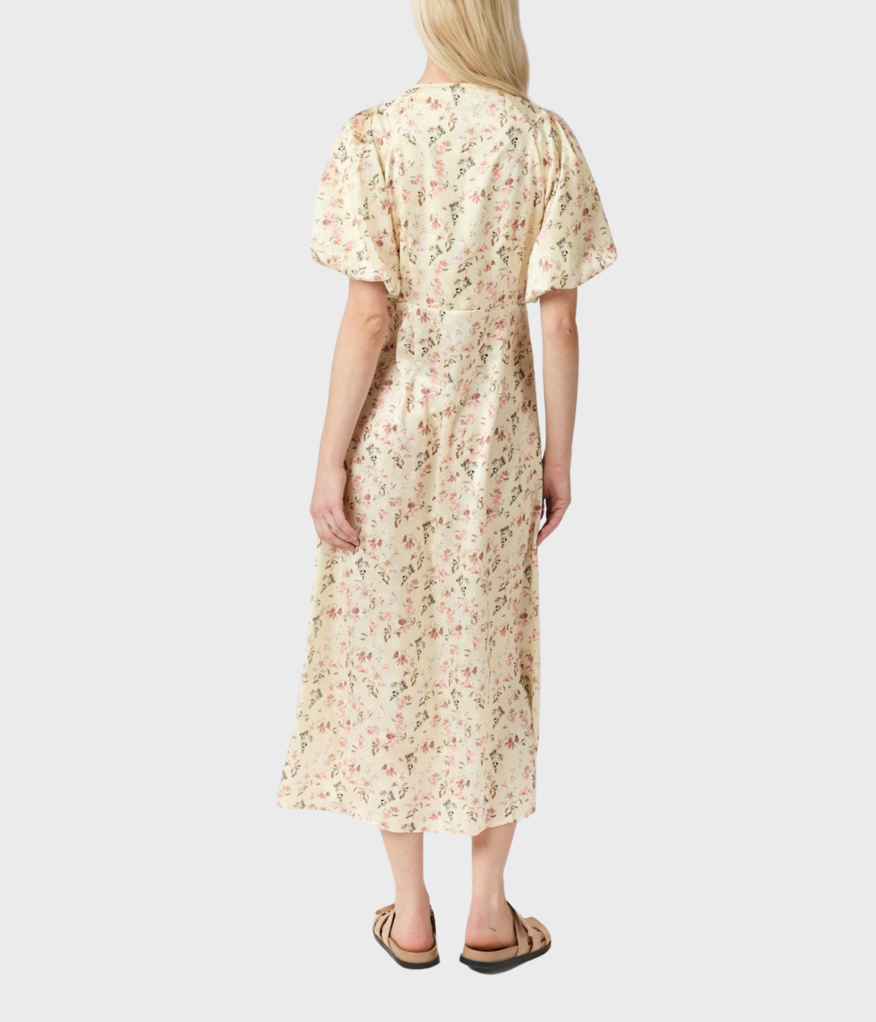 Illana Flower Print Dress (122 creme)