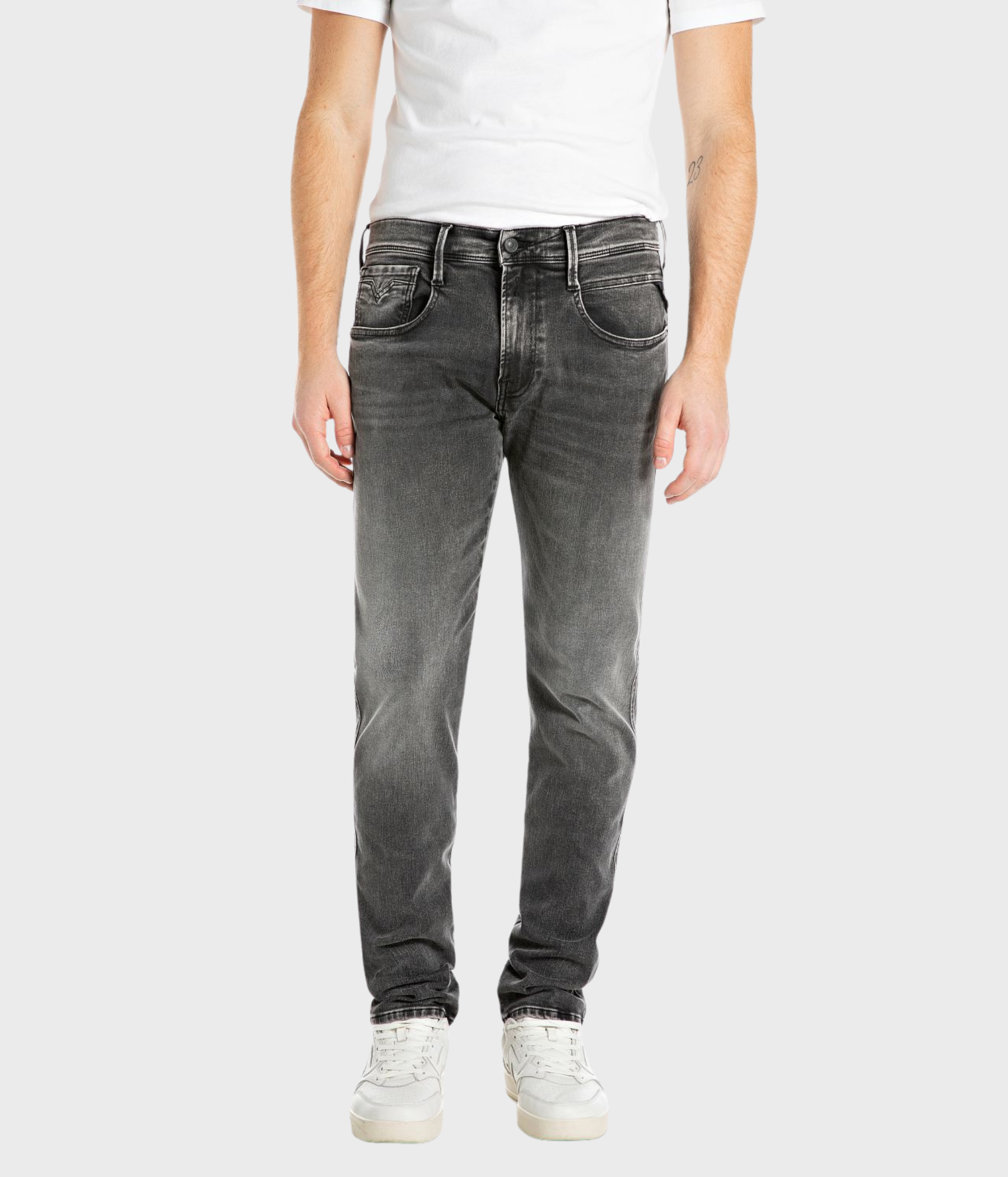 Trousers ANBASS HYPERFLEX ORIGINAL. (097 DARK GREY Dark tone stonewashed)
