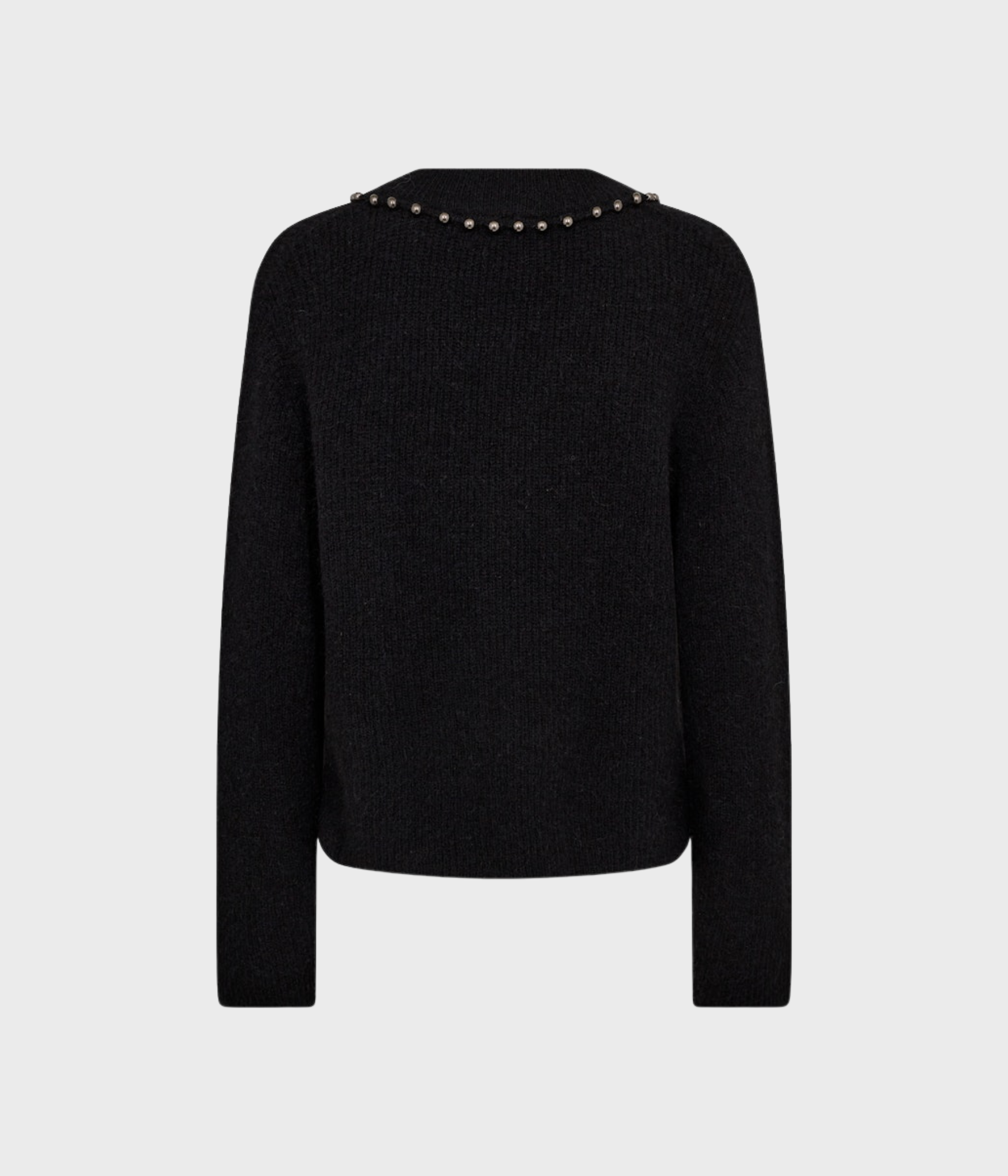 Mmzora V-Neck Bead Knit (801 Black)