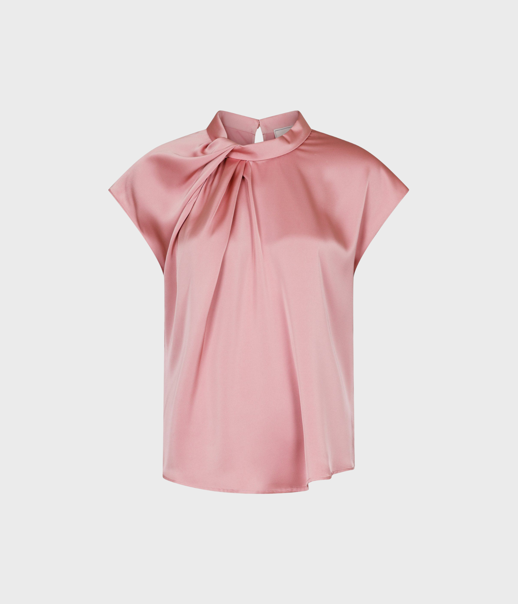 Fleur Drapy Satin Blouse. (754 Light pink)