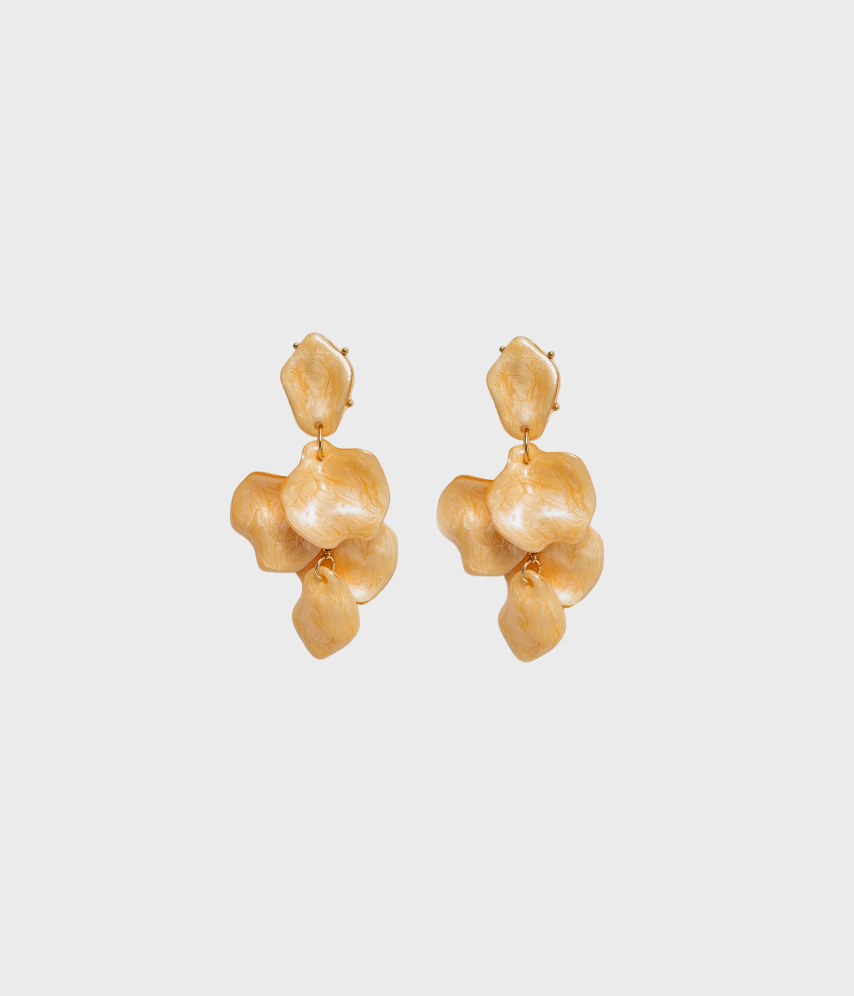 Leaf Marble Earrings (sand)