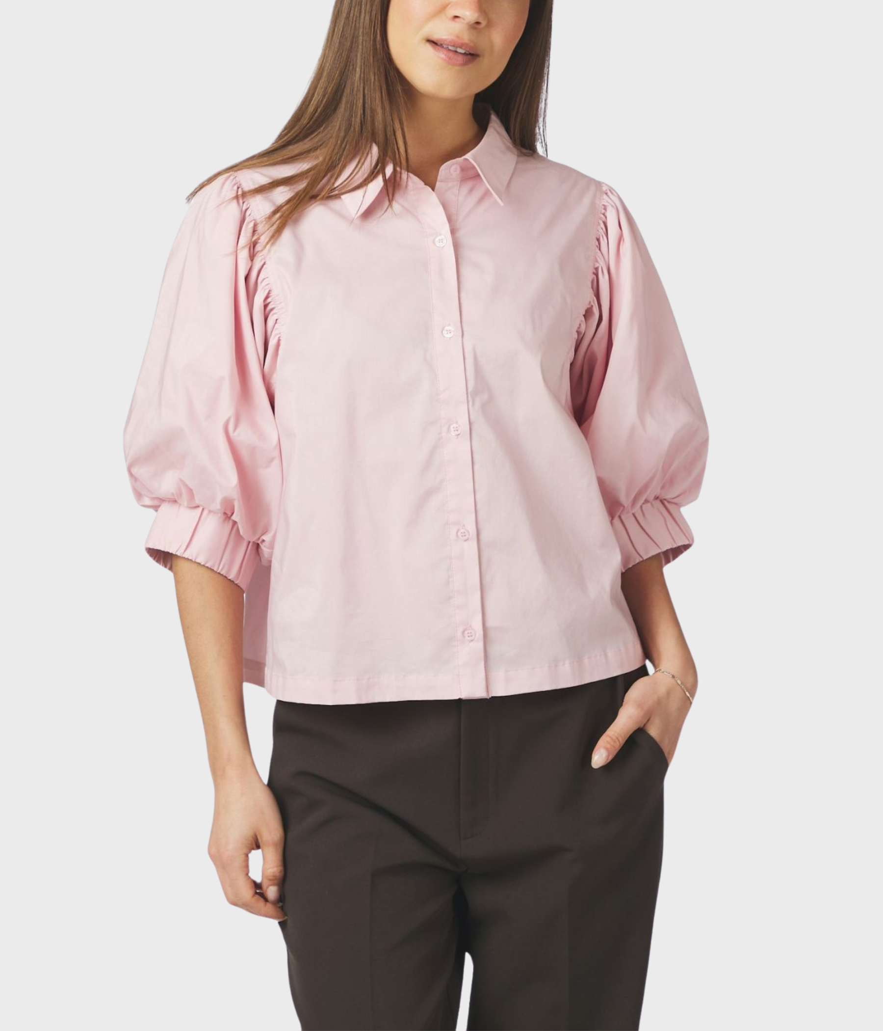 Etta Poplin Shirt (165 Rose)