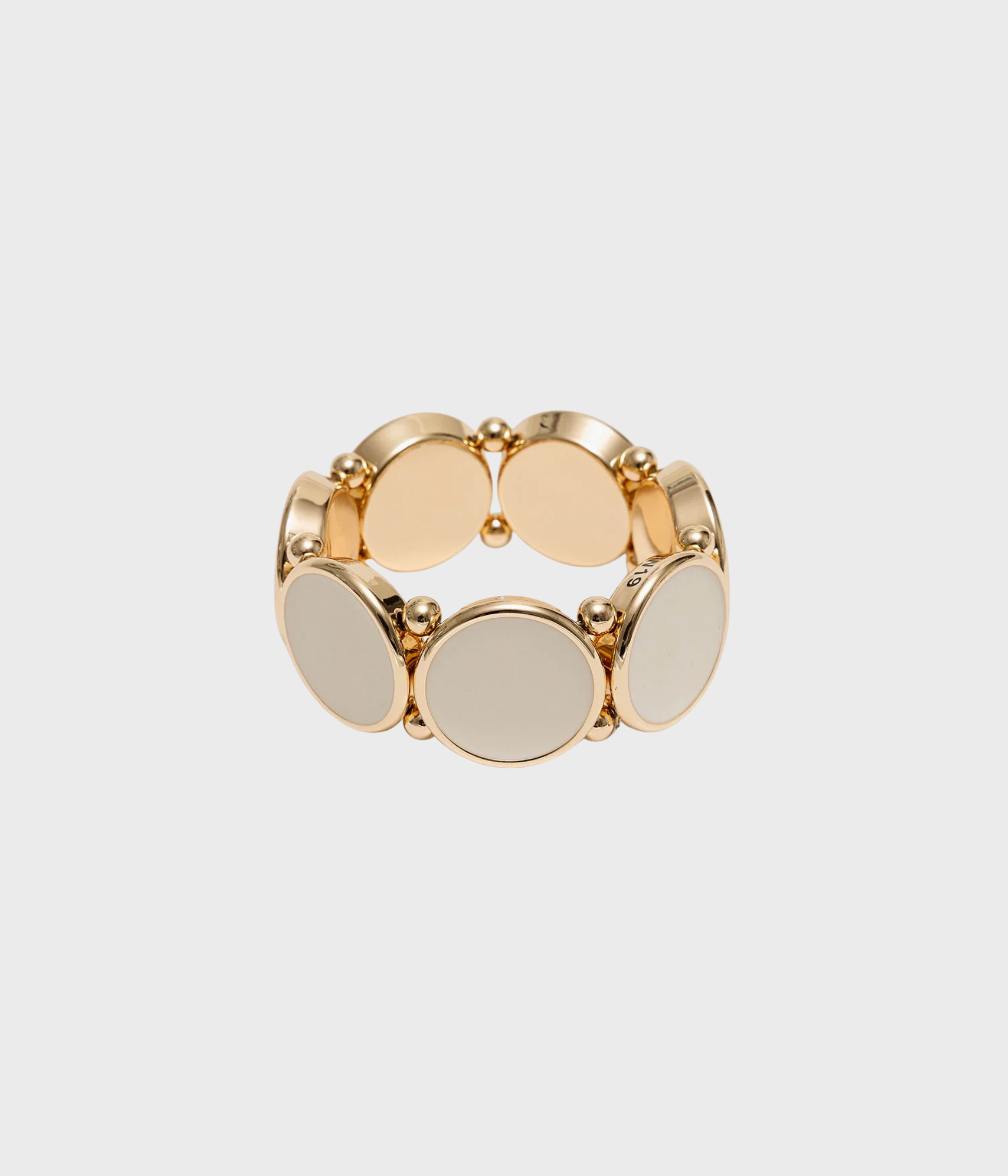 Ava Elastic Bracelet (Gold w Bone)