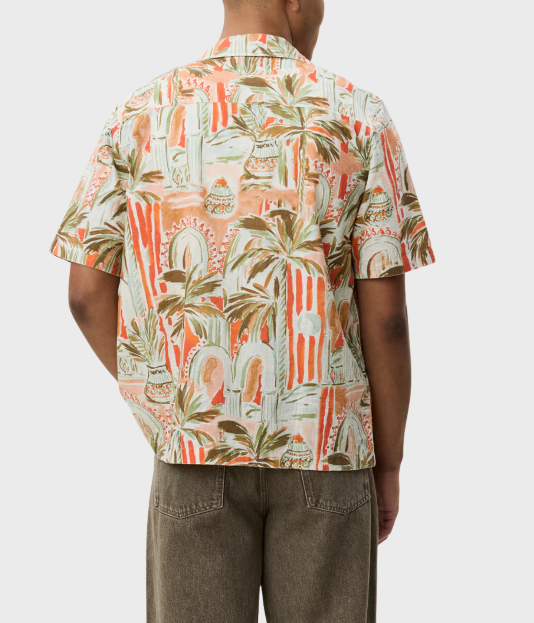 Palm Aop Ss Shirt (721 Raw Sienna Orange)