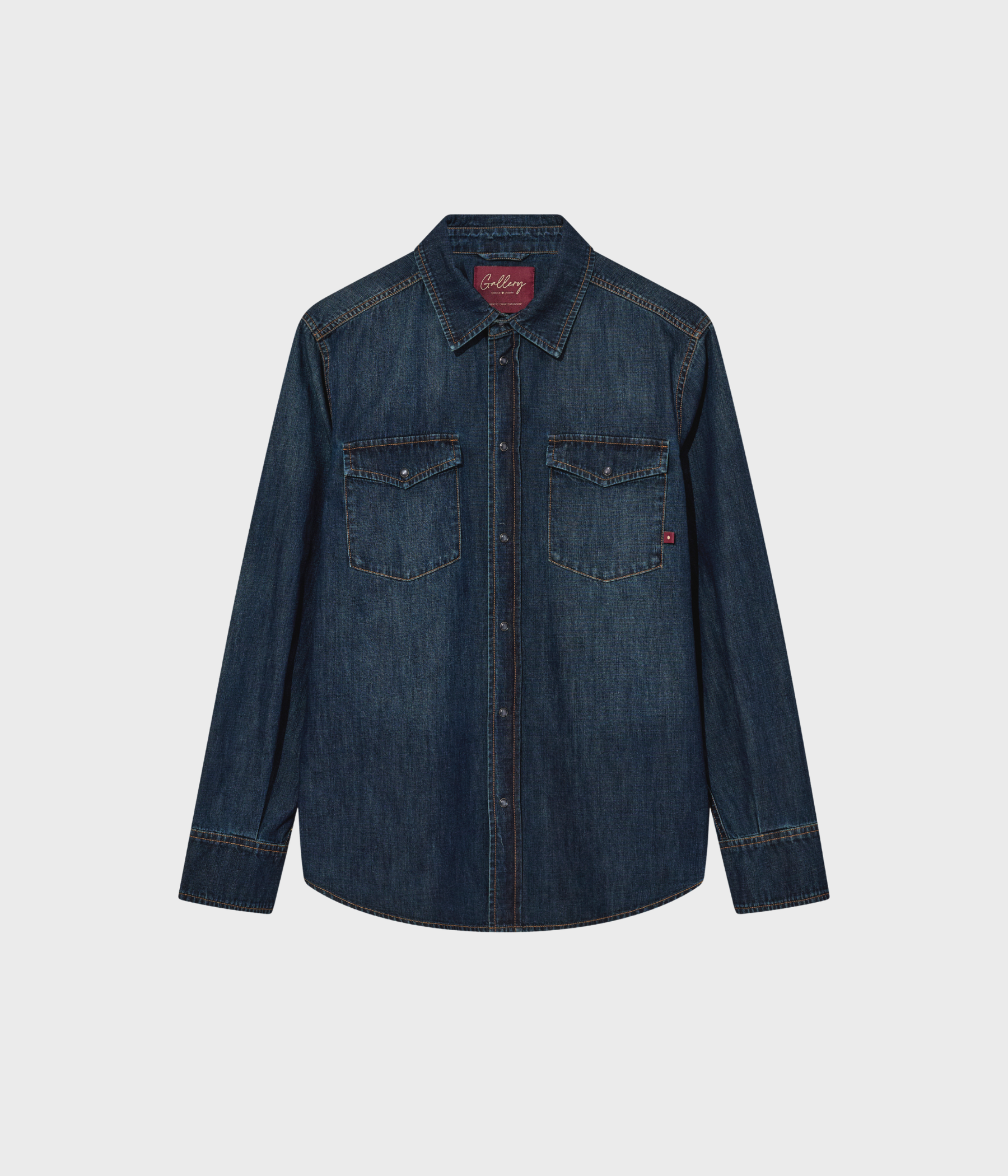 Mmgdavid Snap Denim Shirt (480 Dark Blue Denim)
