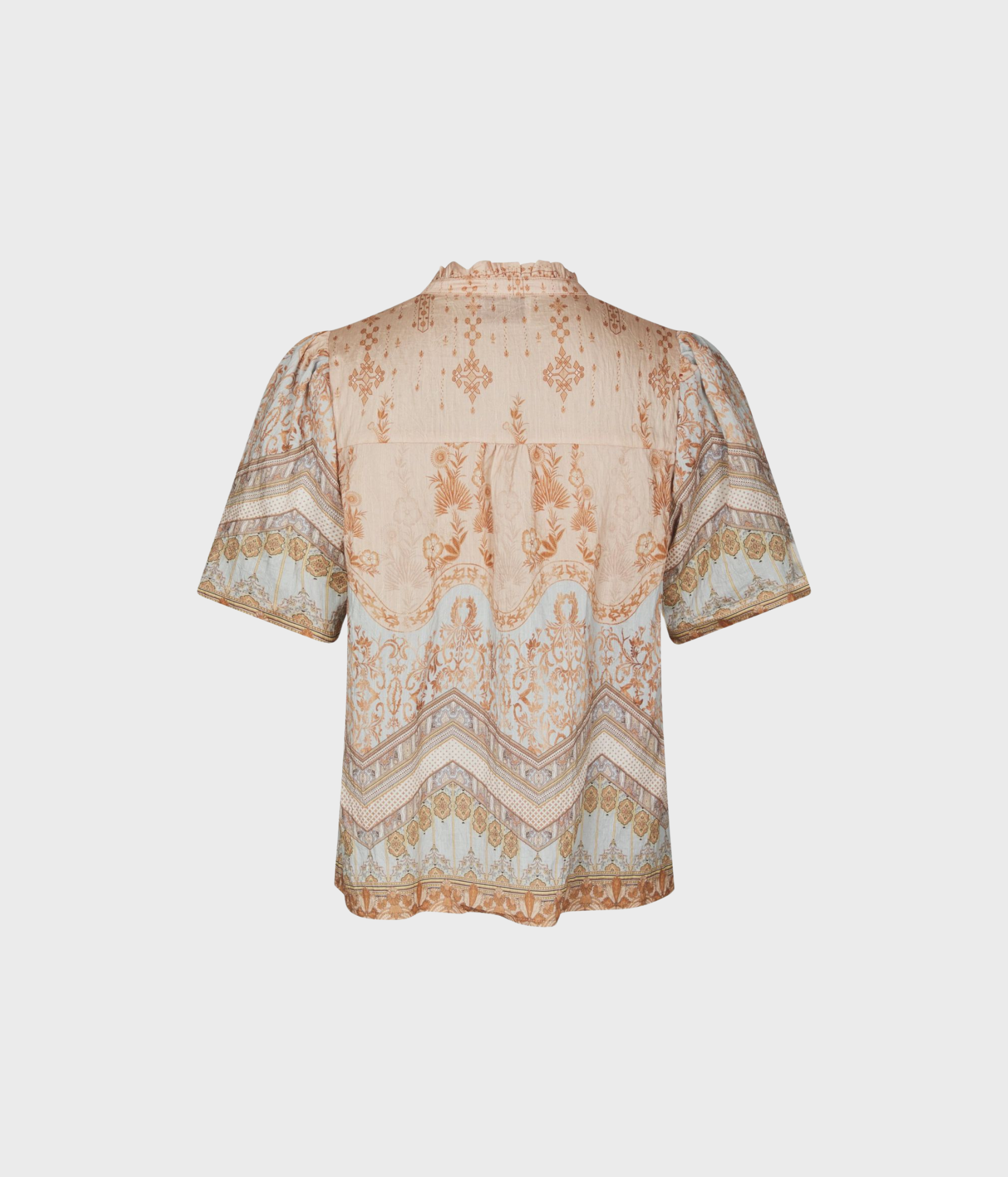 Torana Flower Border Blouse (618 Flower Peach)