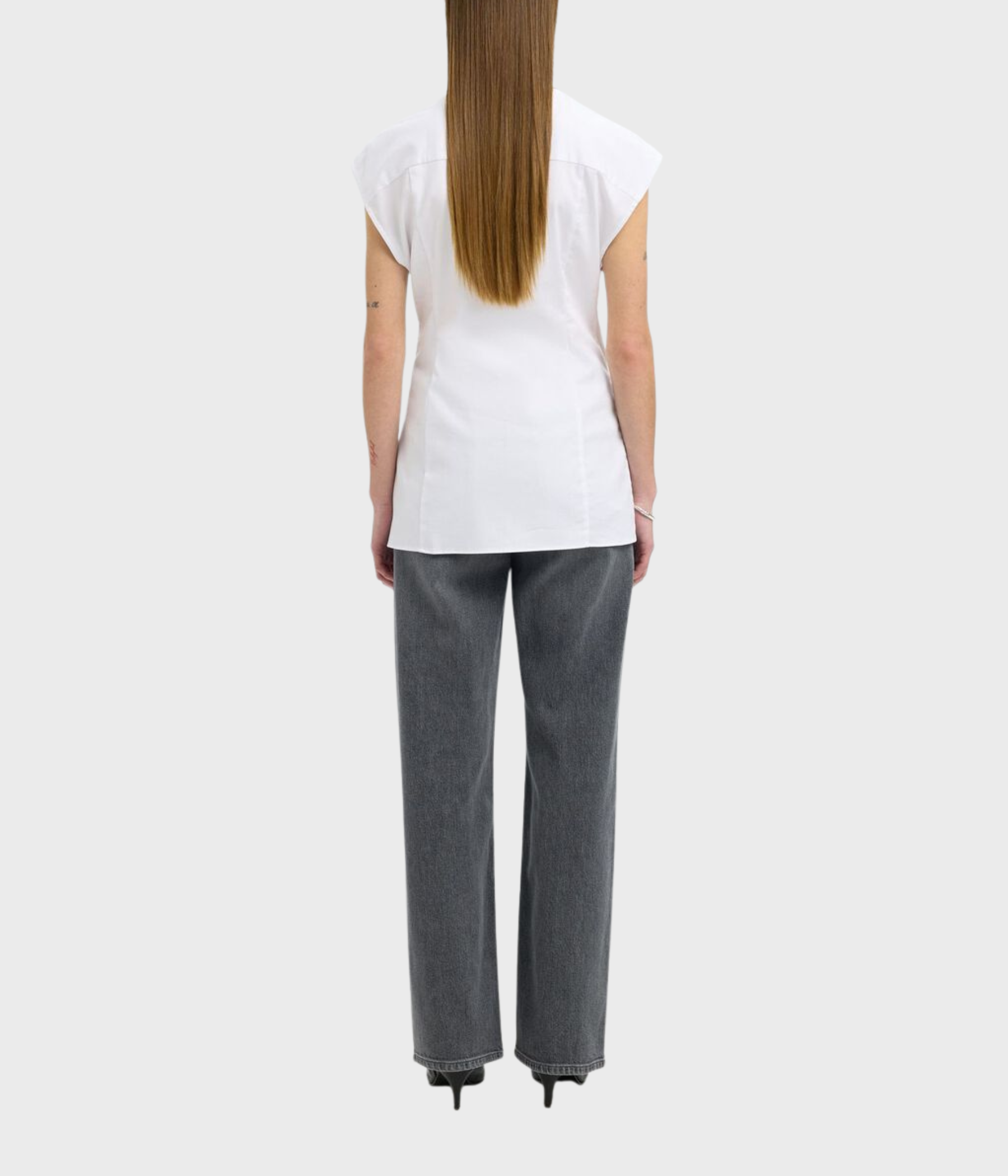 SLFFINA SLIM SS SHIRT B (Bright White)