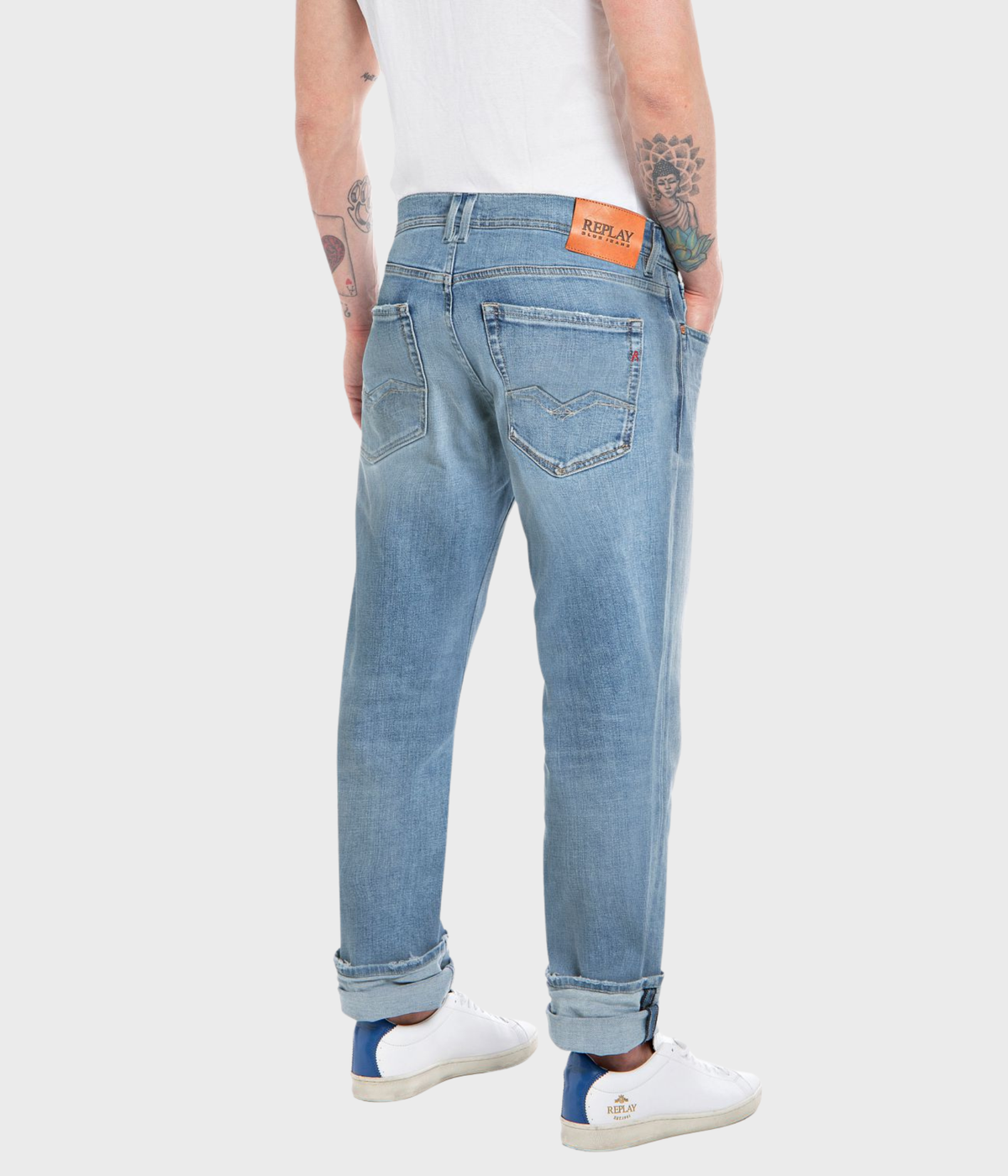 Trousers Rocco (C010 LIGHT BLUE light stone wash)