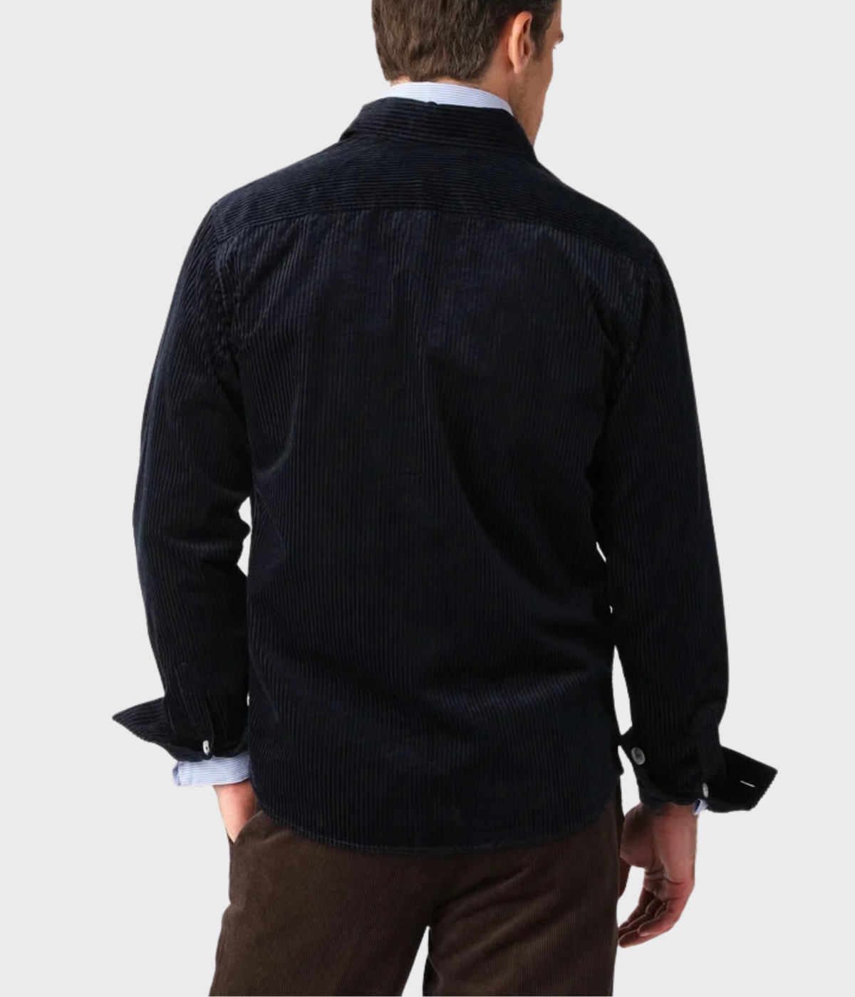 Cord Shirt. (Navy)