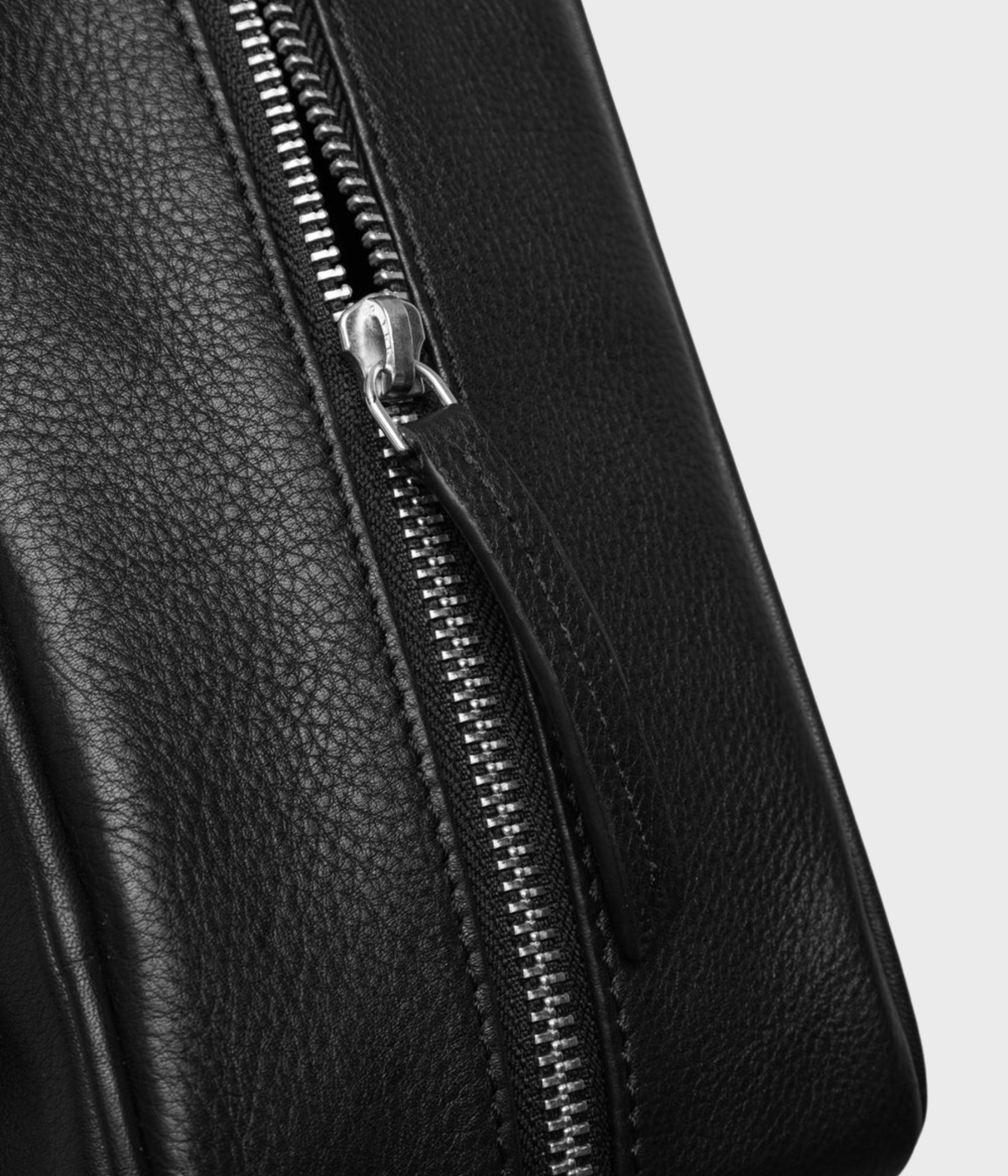 Leather Wash Bag (100100 Black/Black)