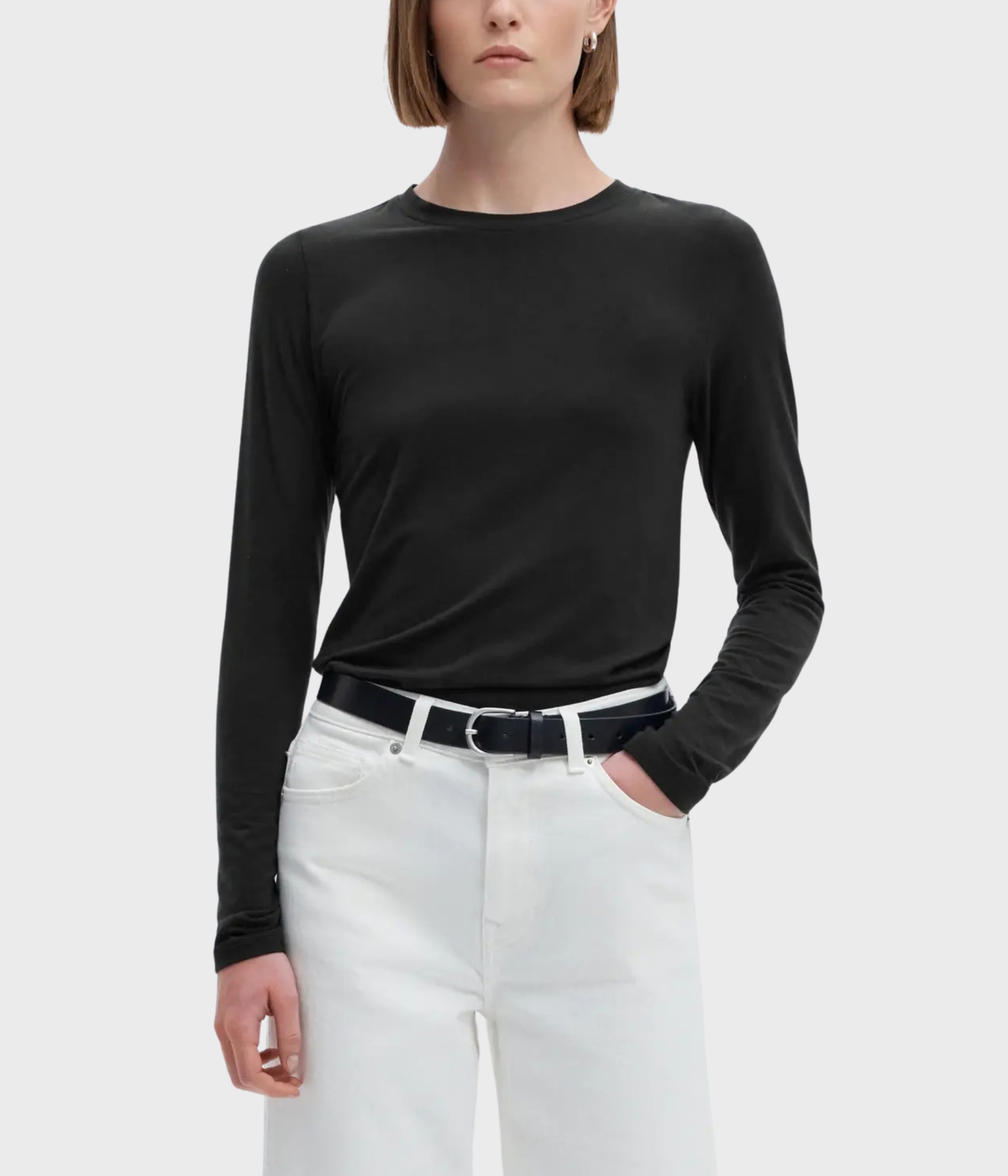 Slwmanja Ls O-Neck Noos (Black)