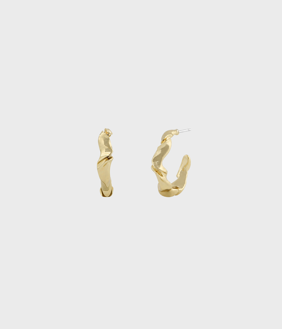 Malibu Oval Ear Plain (Gold)