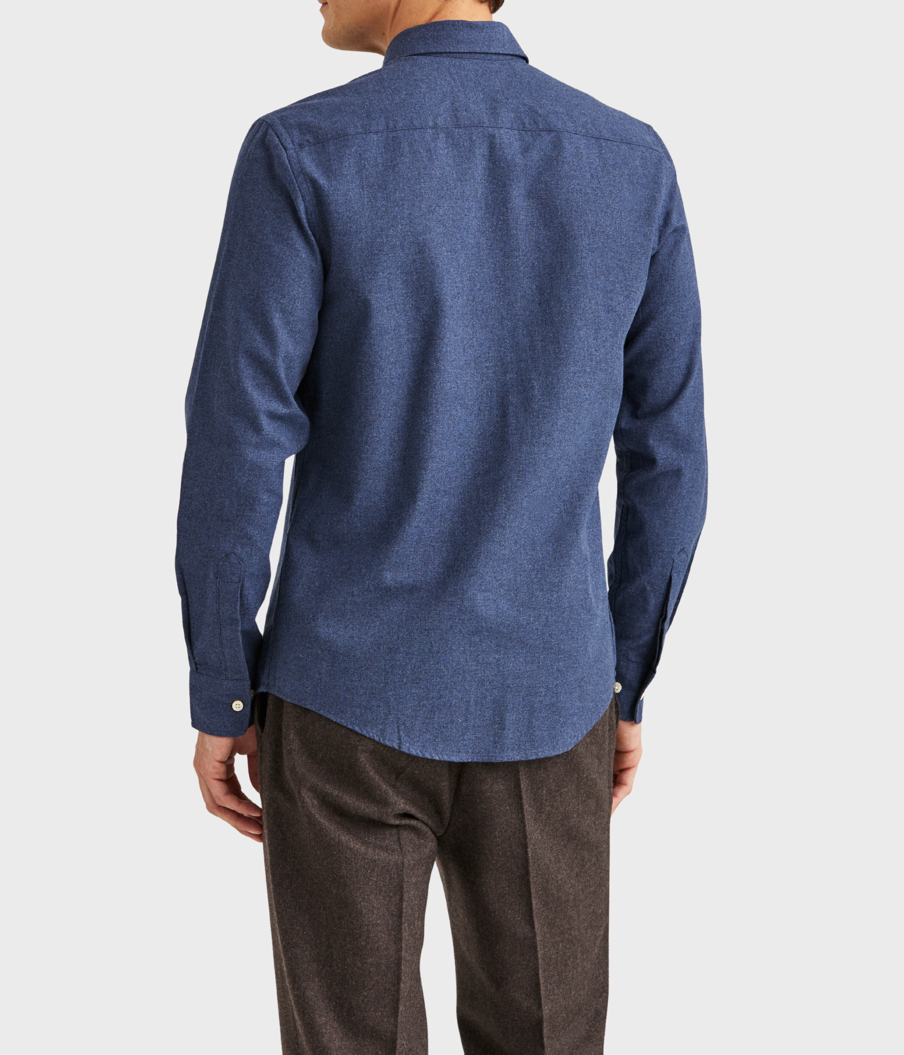 Watts Flannel Shirt-Slim Fit (60 Navy)