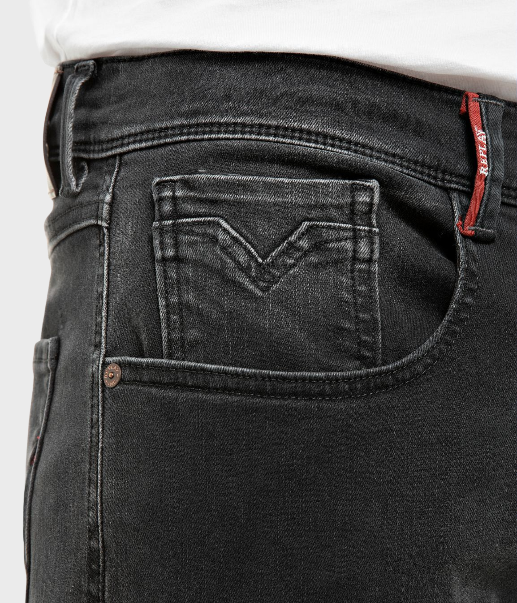 Trousers Anbass Hyperflex (C097 DARK GREY dark enzymatic wash)
