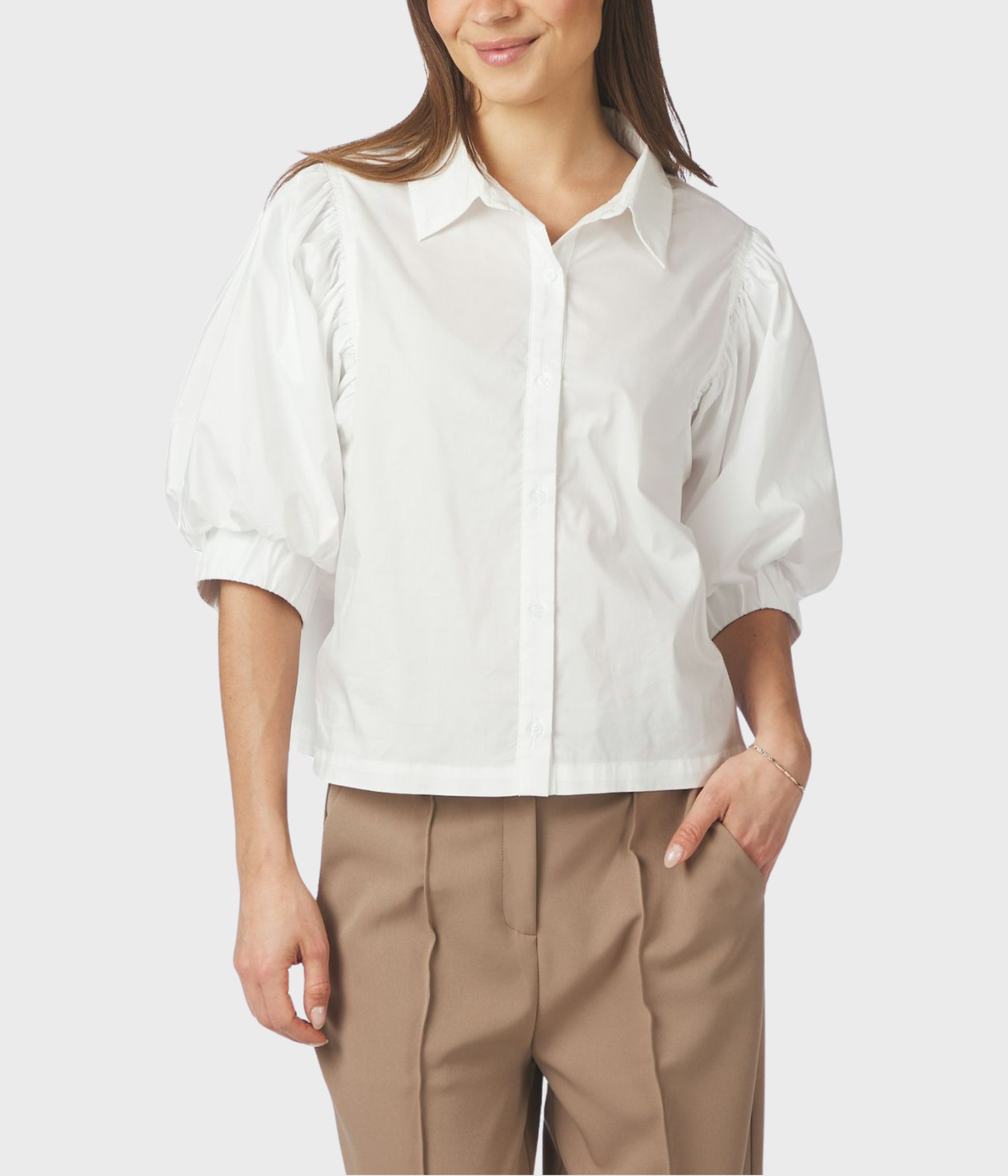 Etta Poplin Shirt (120 White)