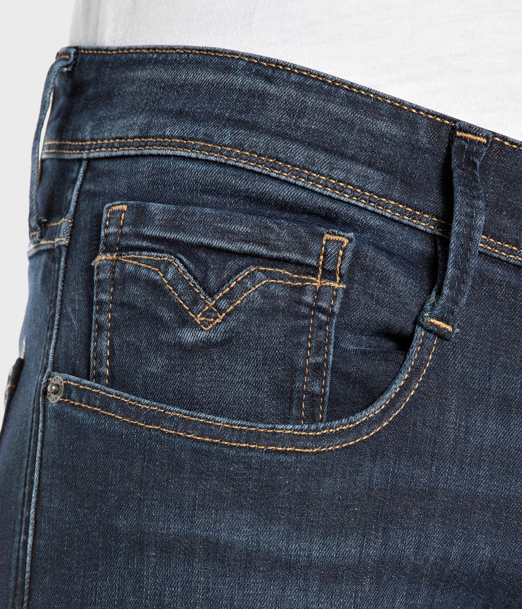 Trousers Anbass 99 Denim. (007 DARK BLUE Dark wash tone)