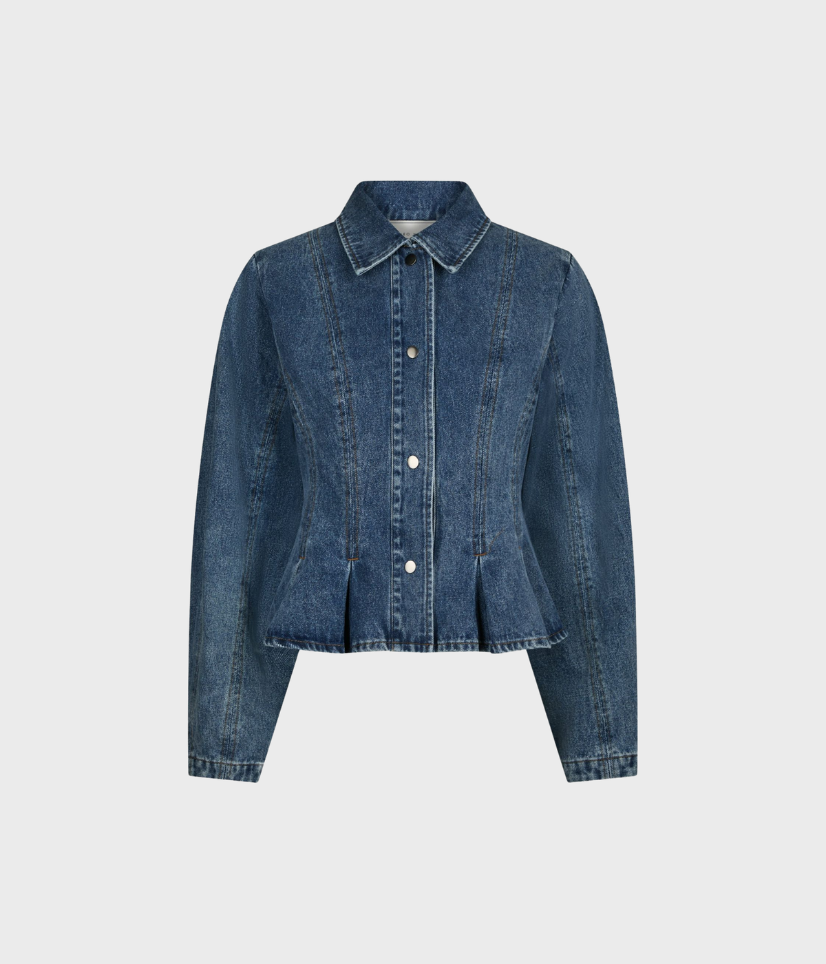 Rivora Denim Peplum Jacket (140 Blue)