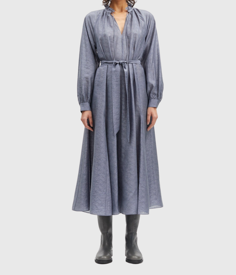 KAROOKHI LONG DRESS 14641 (CLR001144 BLUE GRANITE WHIZZ)