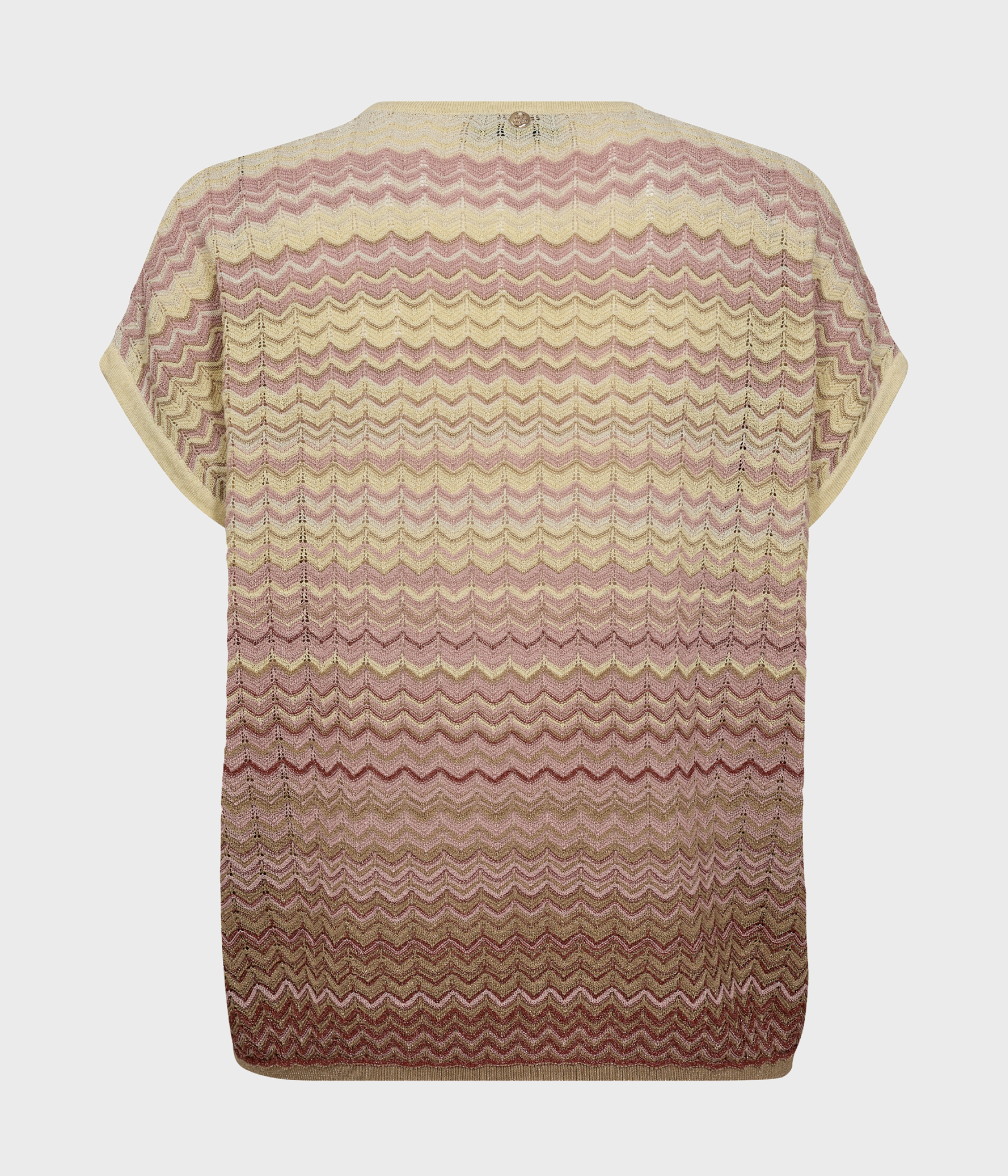 Mmshani Zig Zag V-Neck Knit (354 Powder Pink)