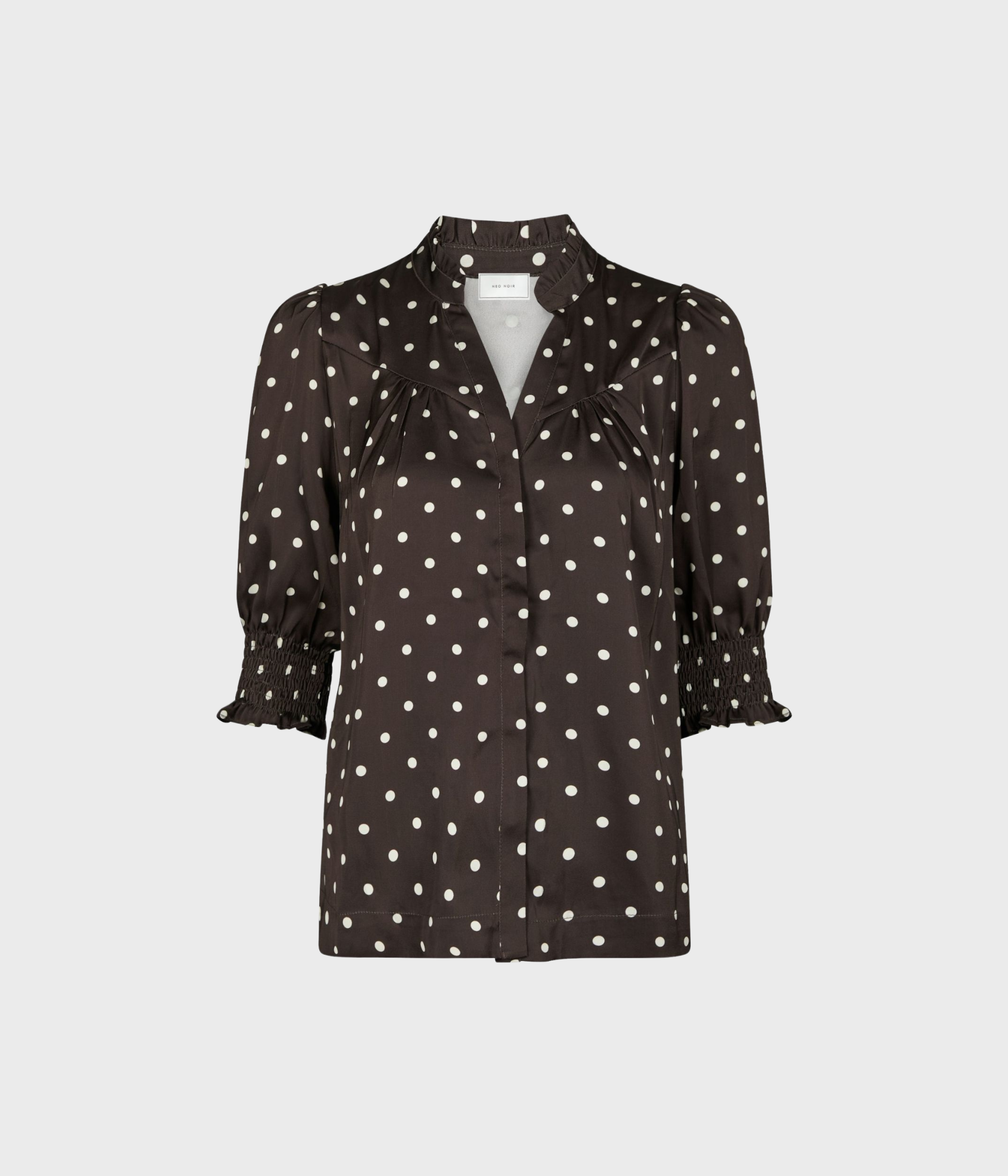 Diana Dot Blouse (676 DARK BROWN) - D.O. Design Only