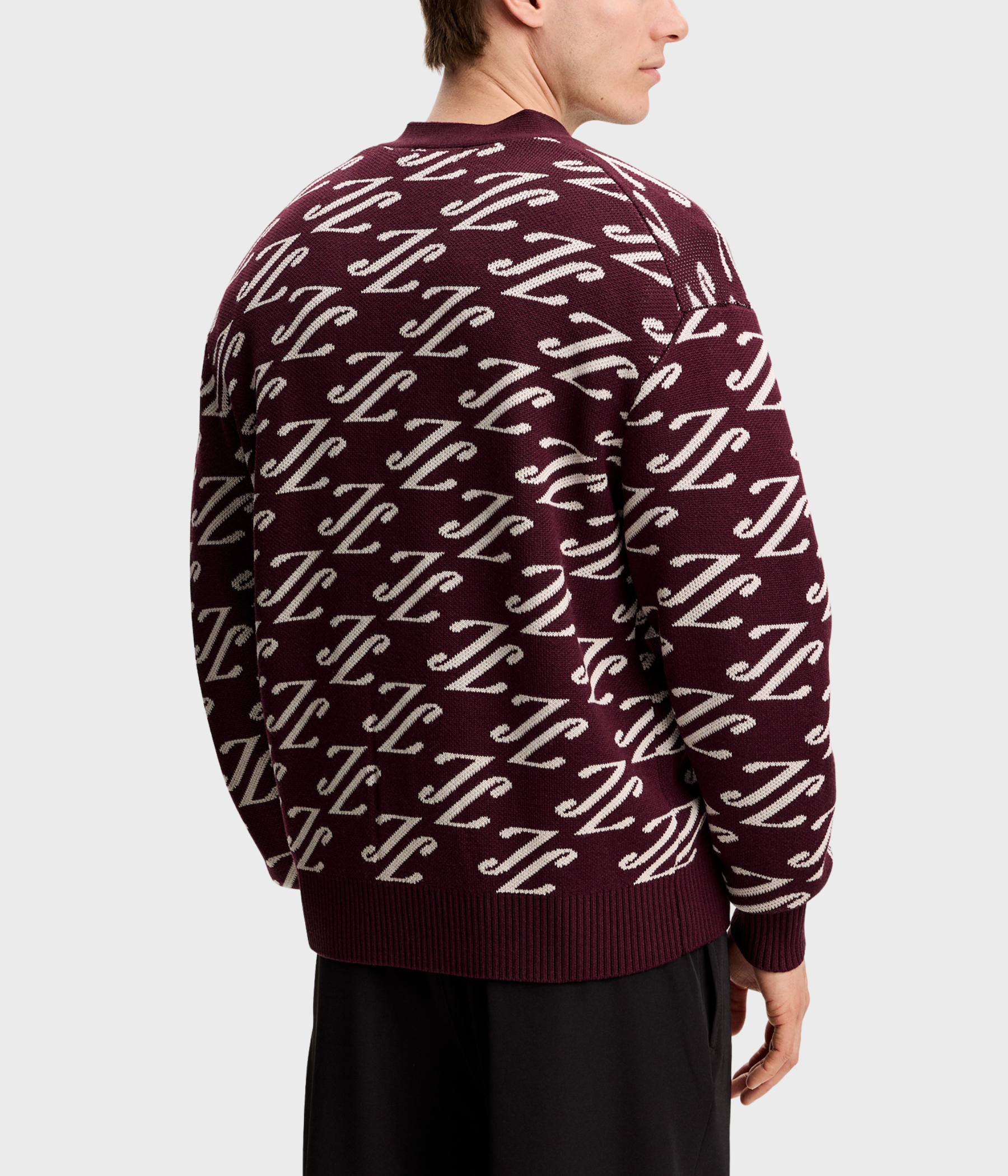 Denny Jacquard Cardigan (G164 CARDI JACQUARD - WINETASTING)