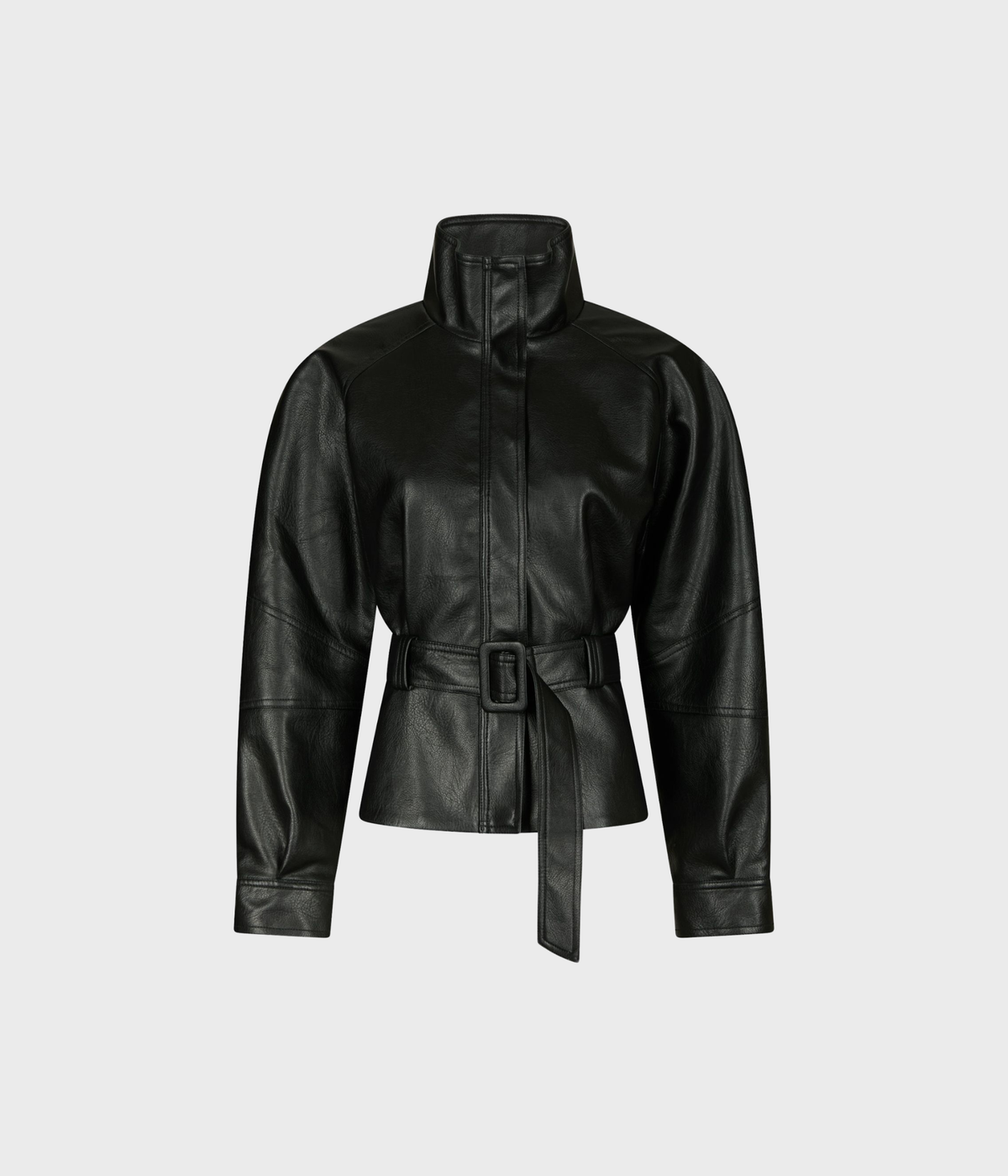 Jaclyn Faux Leather Jacket (100 Black)