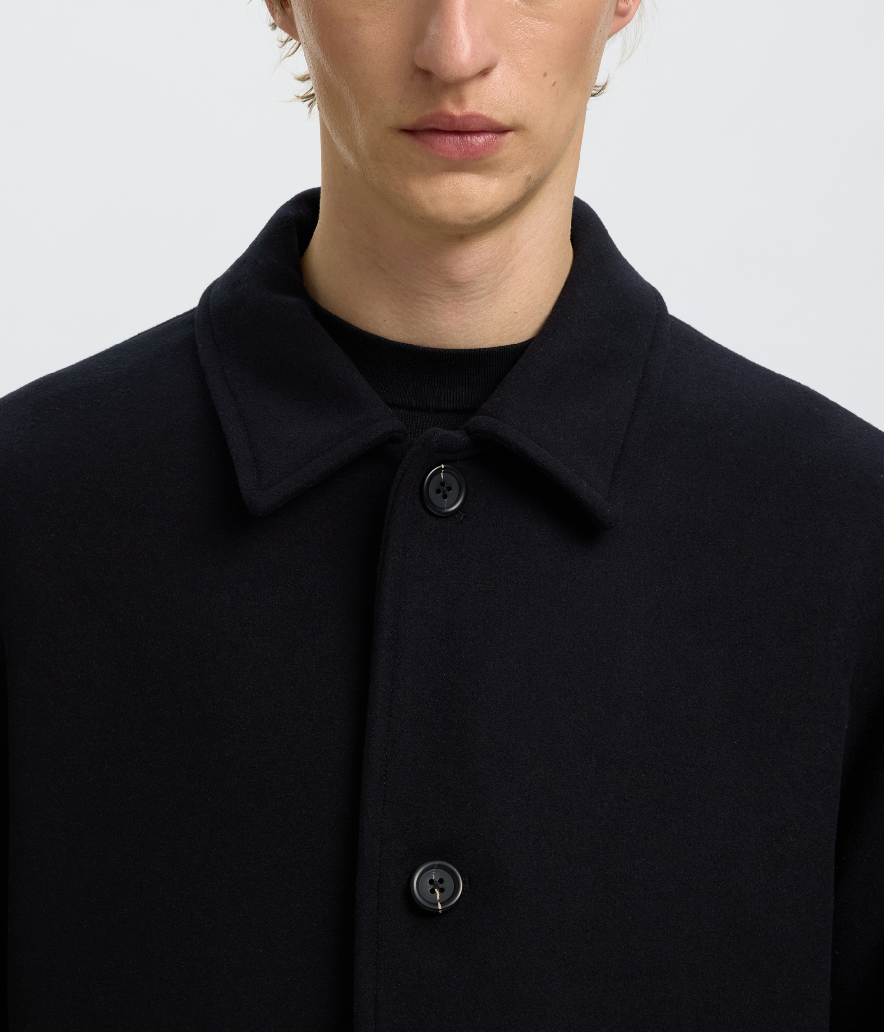Slmronnie Wool Blend Car Coat Noos (Black)