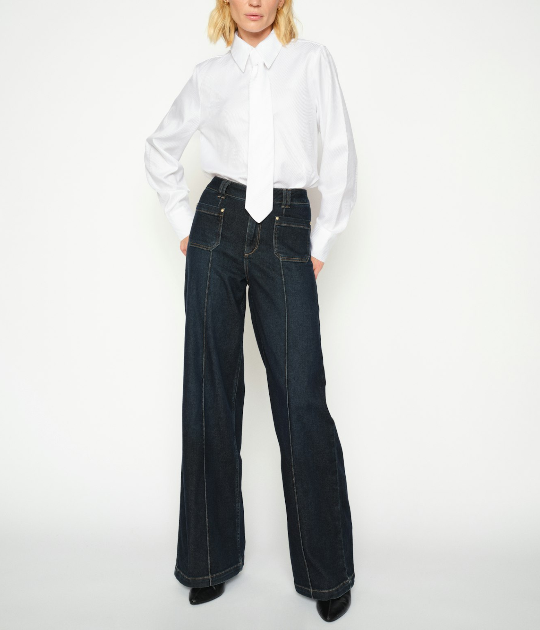 Mmayen Stripe Shirt (101 WHITE)