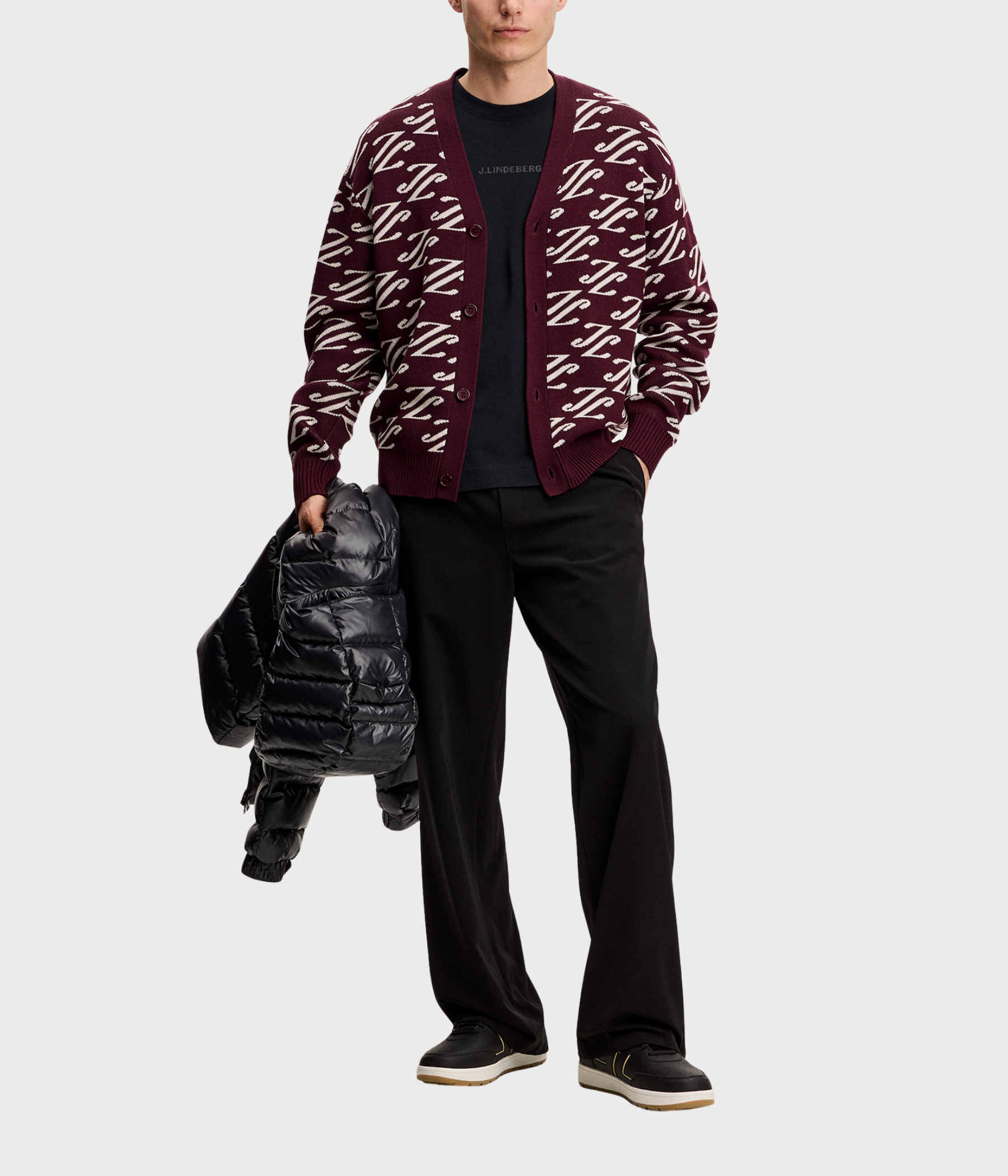 Denny Jacquard Cardigan (G164 CARDI JACQUARD - WINETASTING)