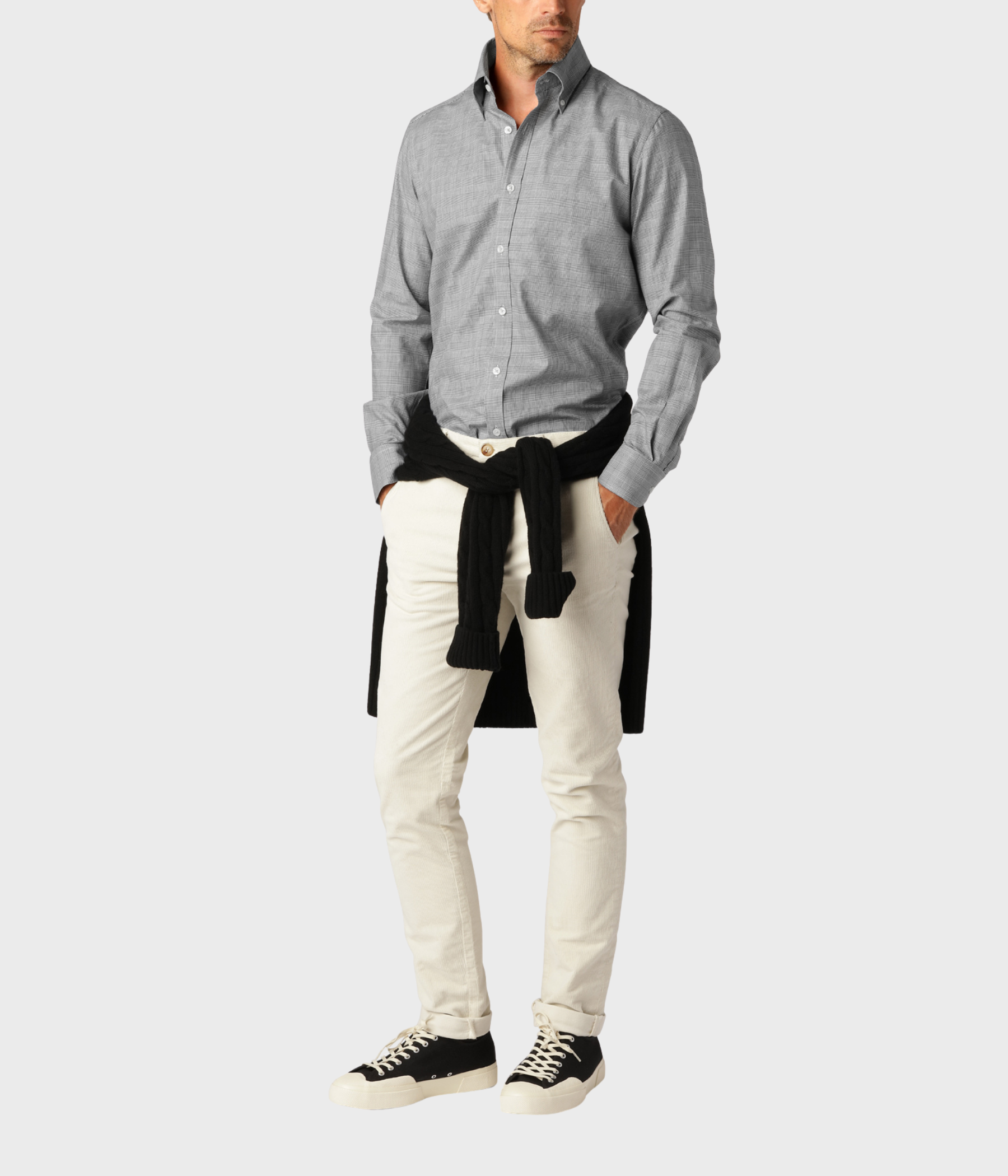 Glencheck Shirt. (grey)