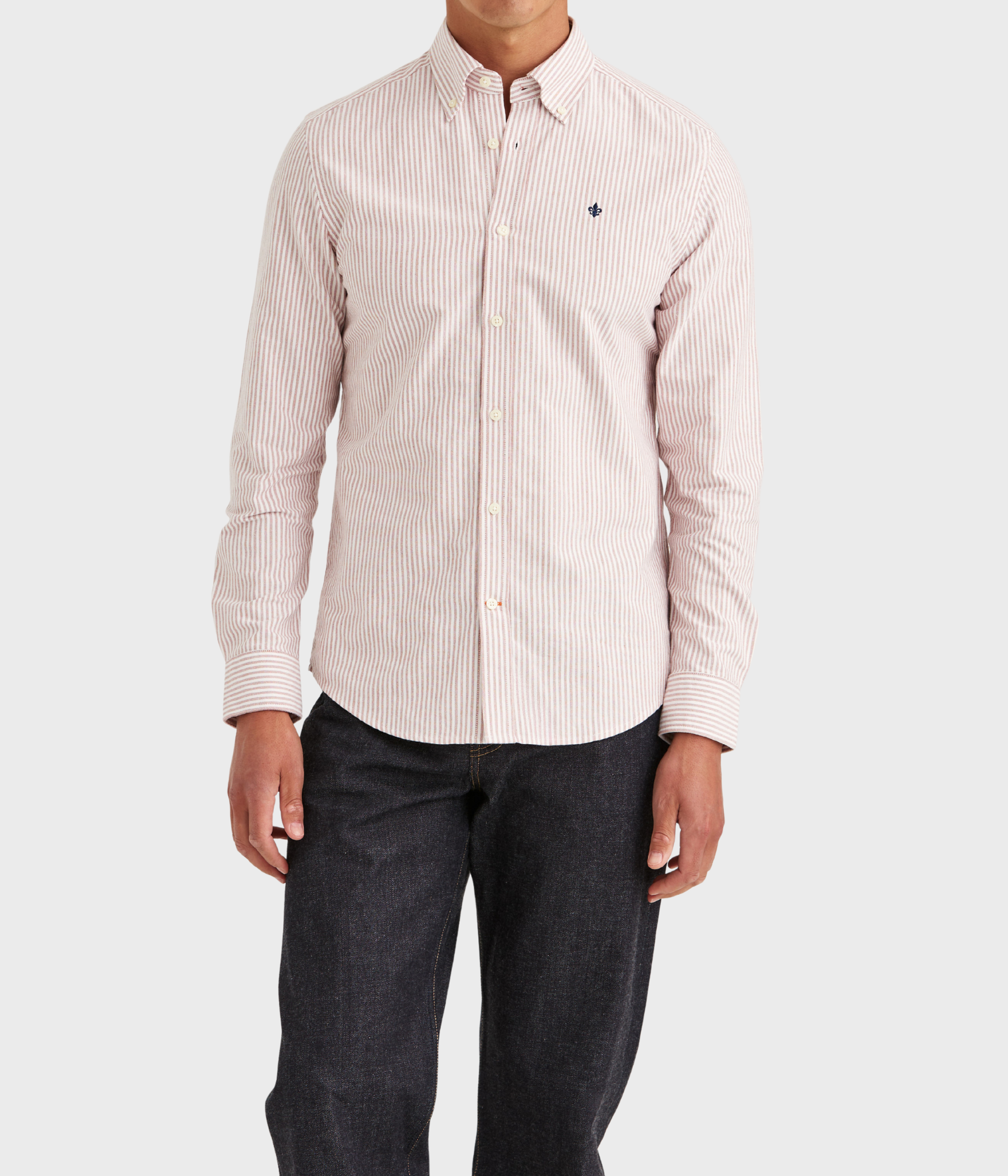 Douglas Oxford Stripe-Slim Fit (43 Red)