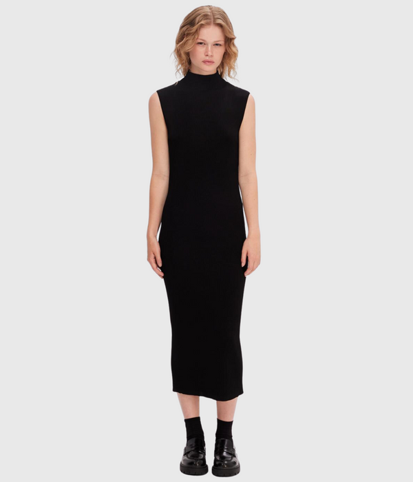 SLFCARO SL KNIT DRESS (BLACK)