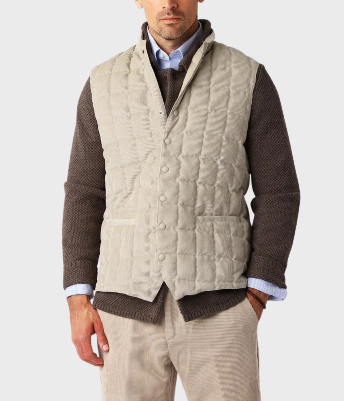 Tech Cord Vest (Light sand)