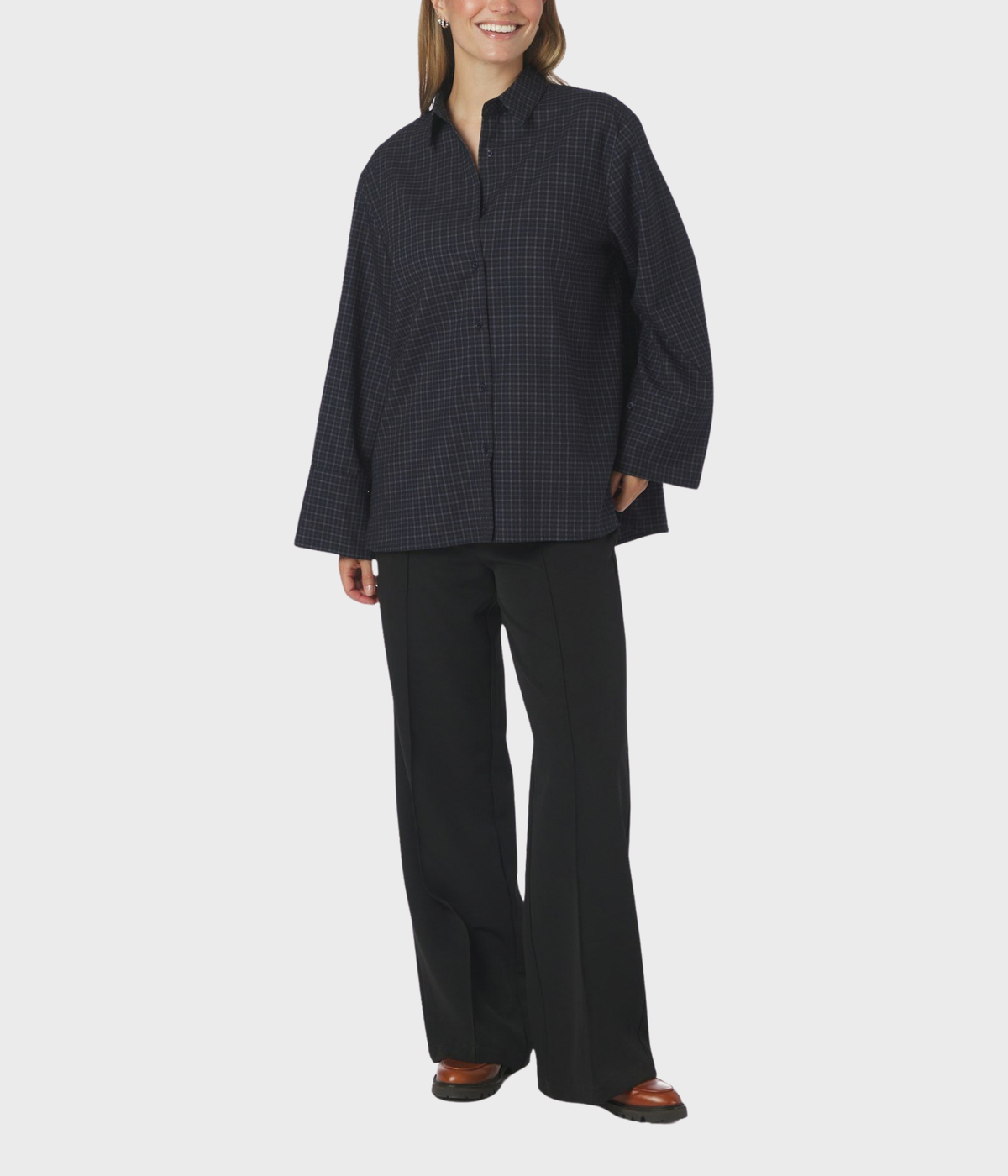 Dita Check Shirt (534 DARK BLUE)