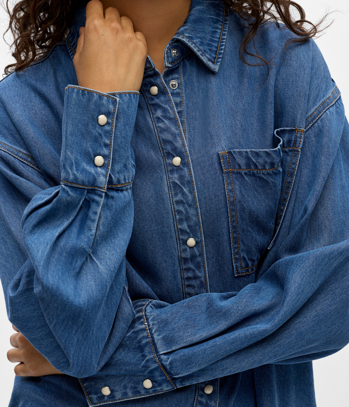 Objframe Zila L/S Re Shirt Noos (Medium Blue Denim)