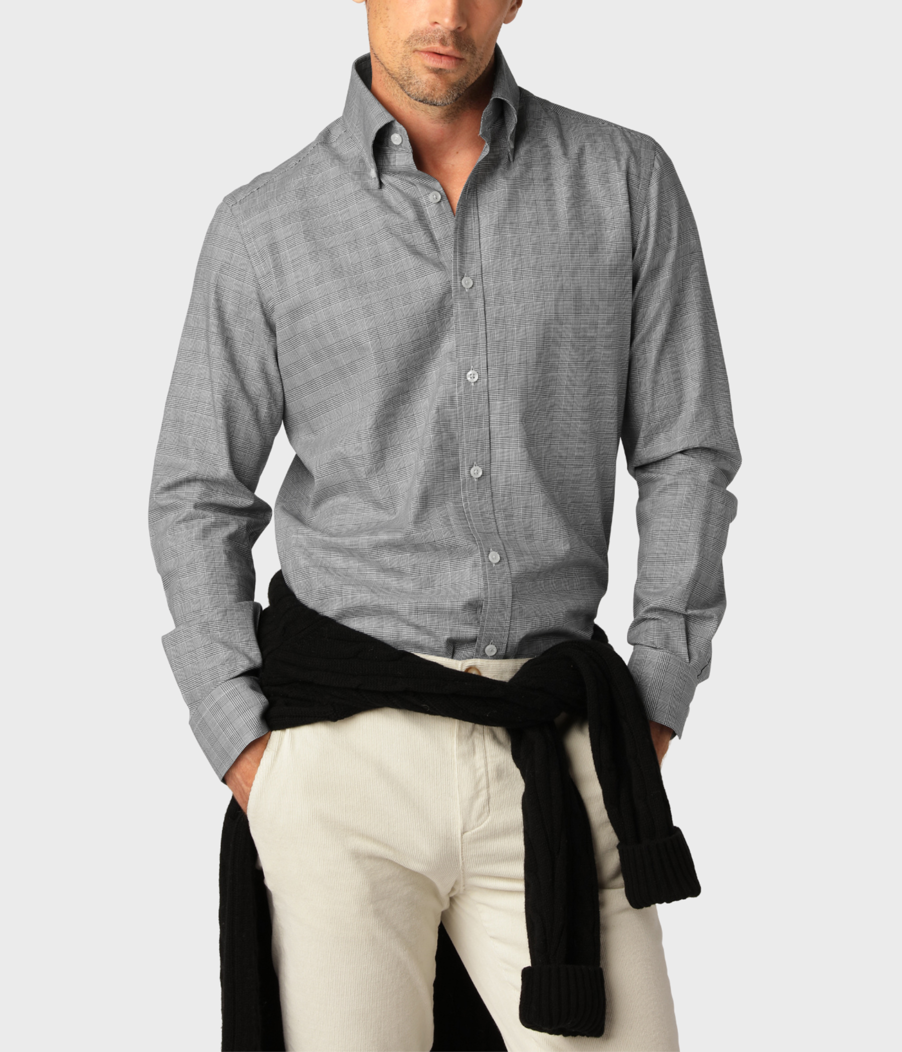 Glencheck Shirt. (grey)