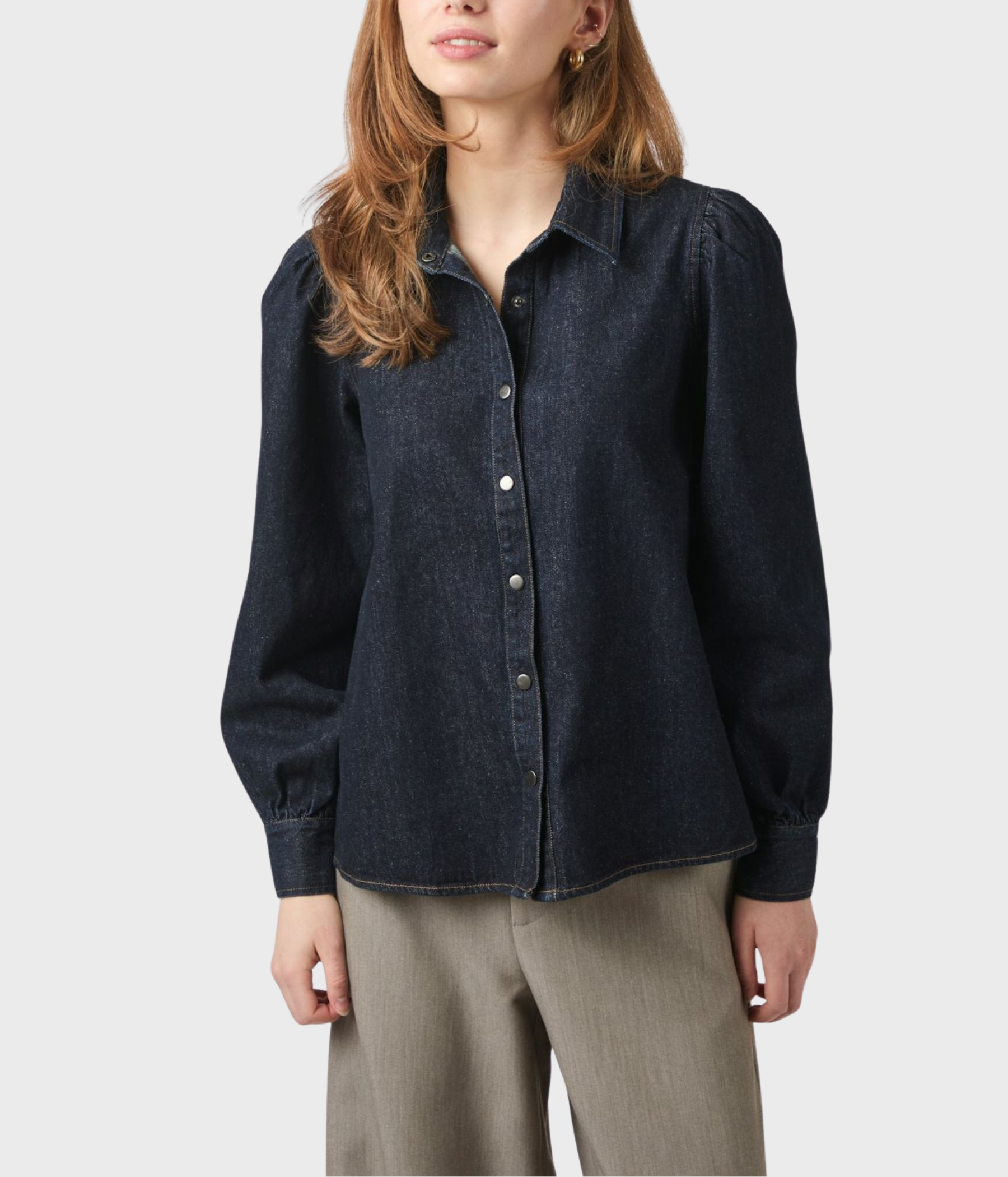Jessa Denim Shirt (534 DARK BLUE)