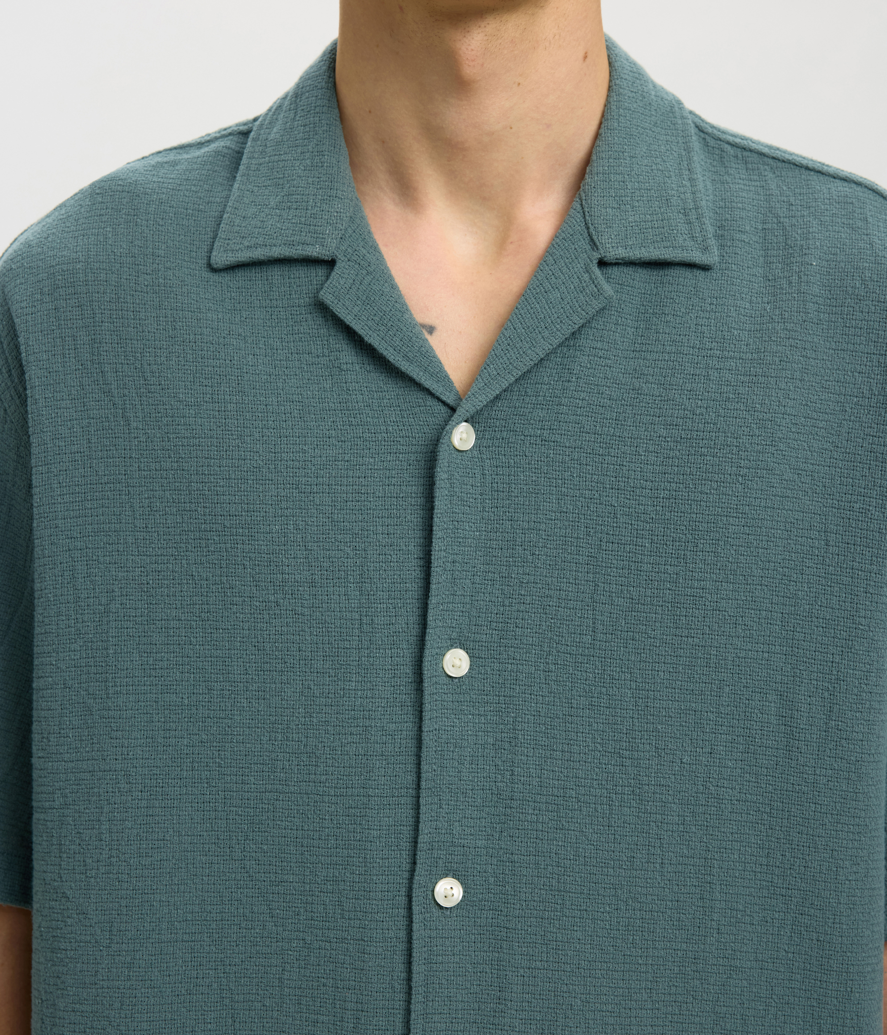 SLHRLXCAL SS SHIRT RESORT (BALSAM GREEN) - D.O. Design Only