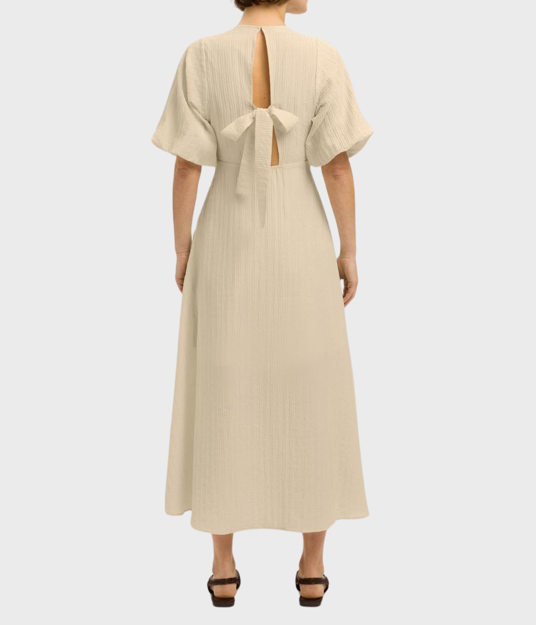 SLFMADDIE SS MIDI DRESS B (Birch)