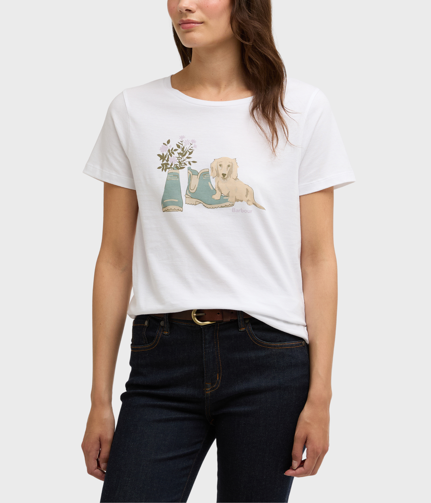 Barbour Brambles Tee (WH11 White)