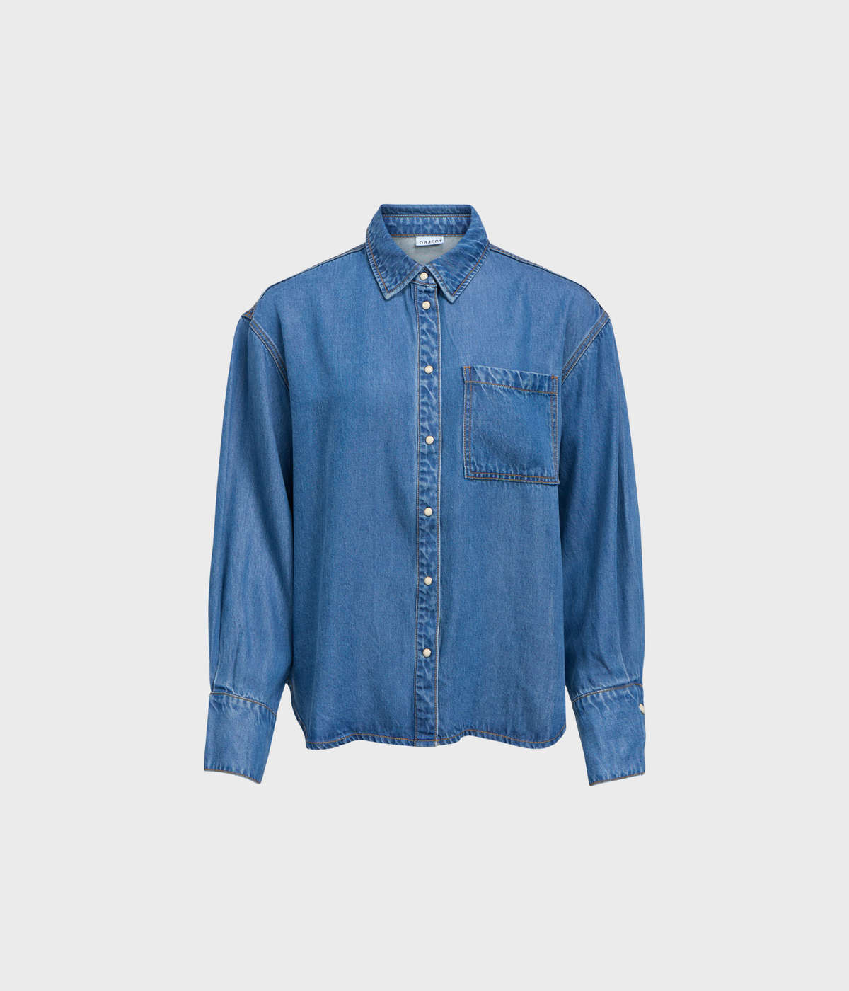 Objframe Zila L/S Re Shirt Noos (Medium Blue Denim)