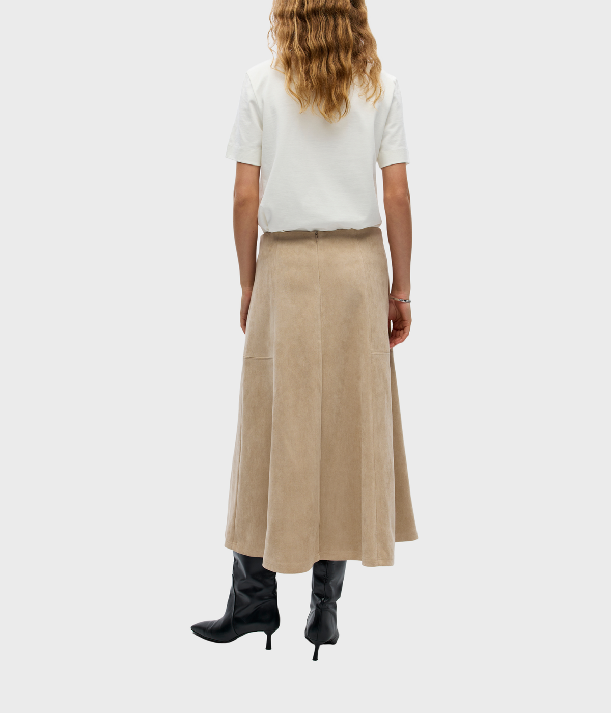 Objdenna Mw Midi Skirt E Aw Fair 26 (Humus)