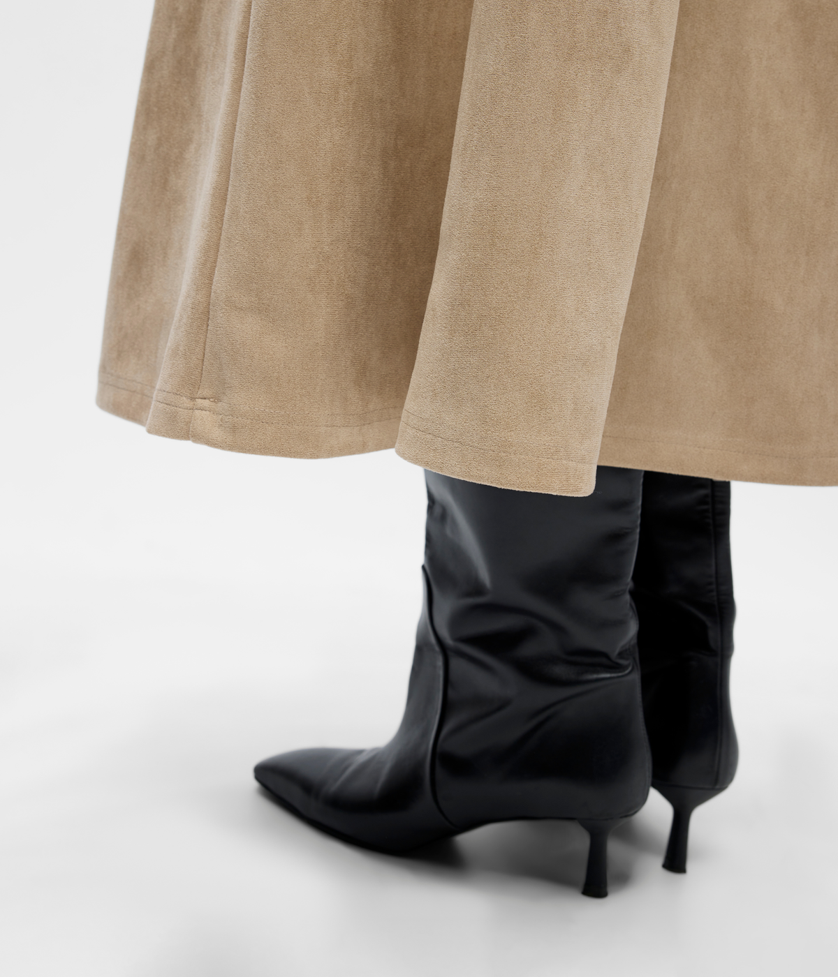 Objdenna Mw Midi Skirt E Aw Fair 26 (Humus)