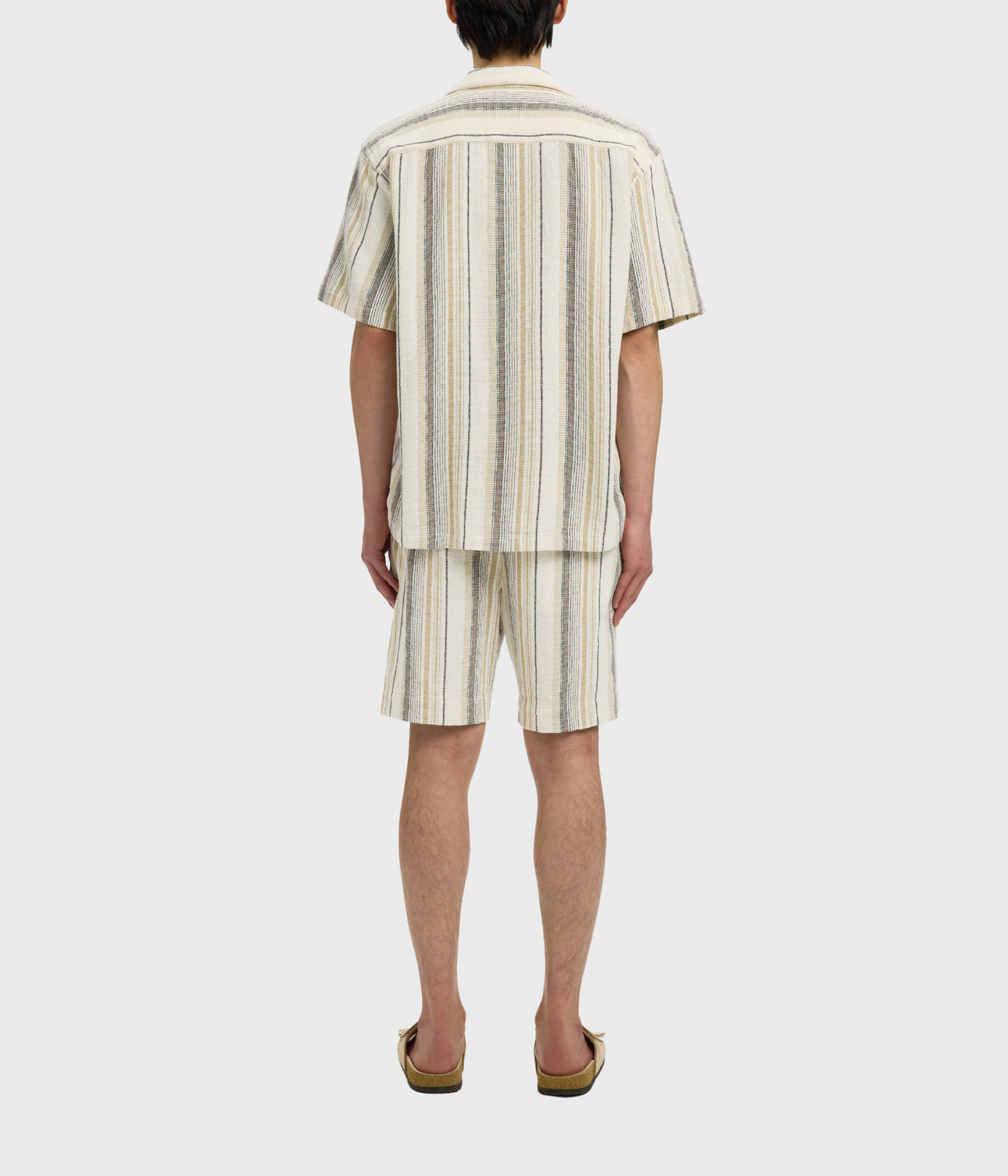 SLHRLXCAL SS SHIRT RESORT (Egret Stripes:Brown Multi) - D.O. Design Only