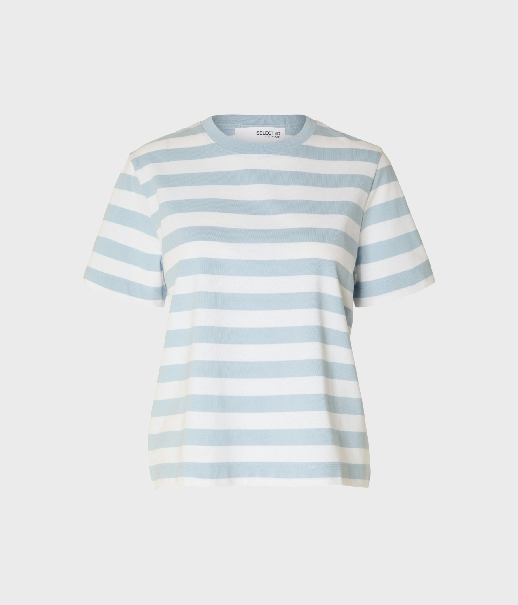 SLFESSENTIAL SS STRIPED BOXY TEE NOOS. (Cashmere Blue Stripes:MULTI STRIPES)