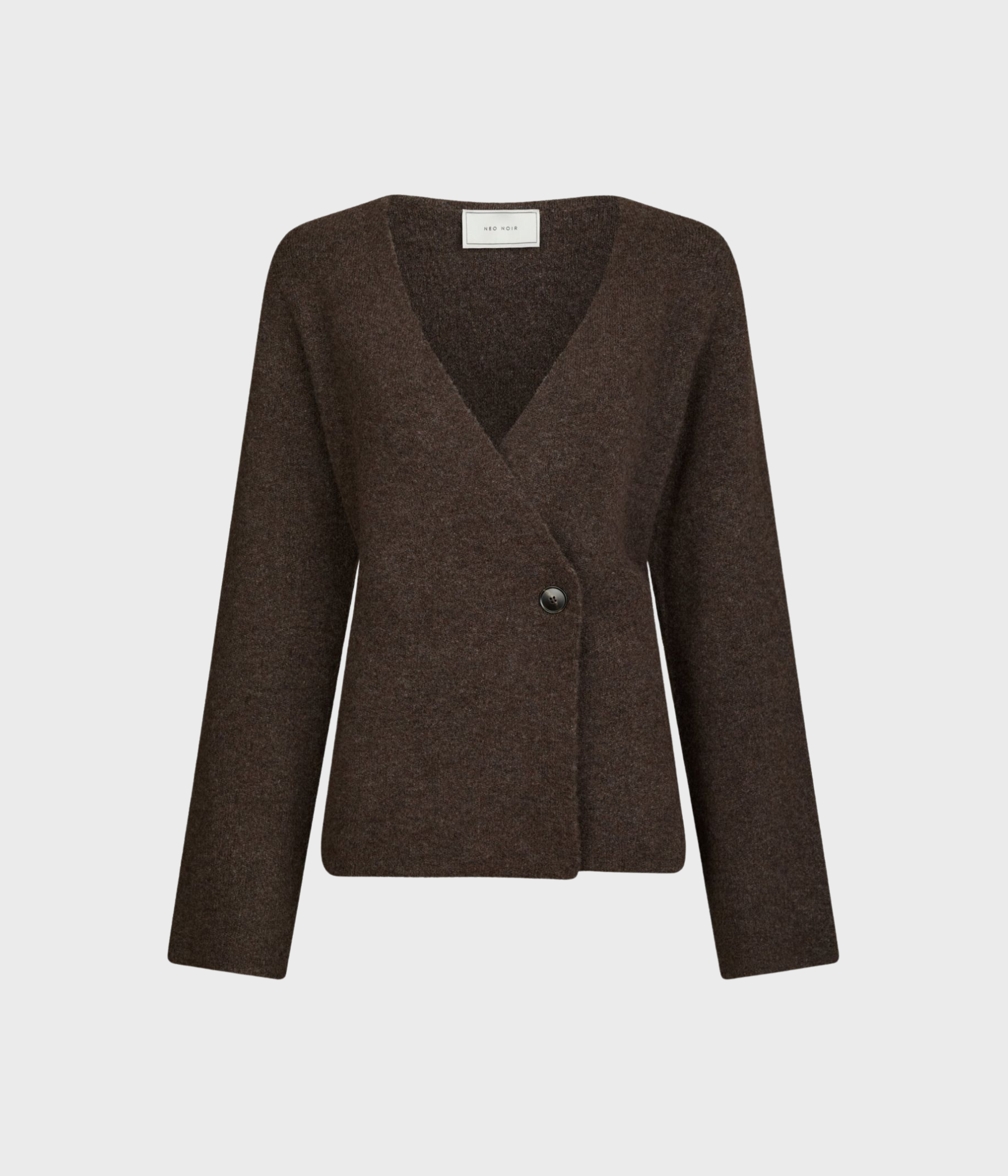 Marie Louise Knit Cardigan. (205 Brown Melange)