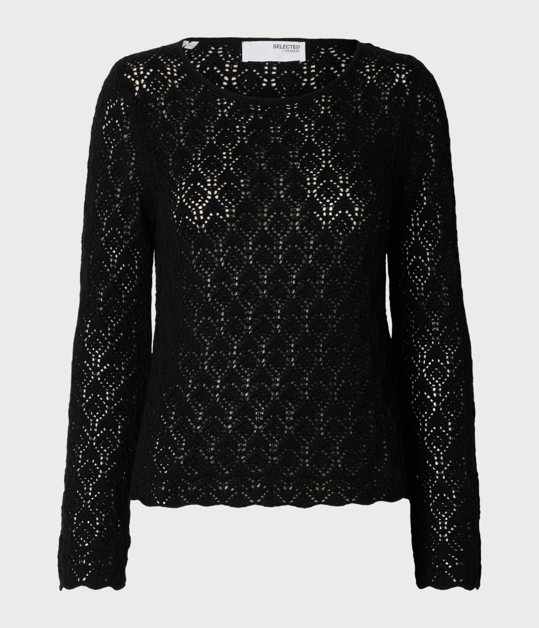 SLFNIVA LS KNIT O-NECK (Black)